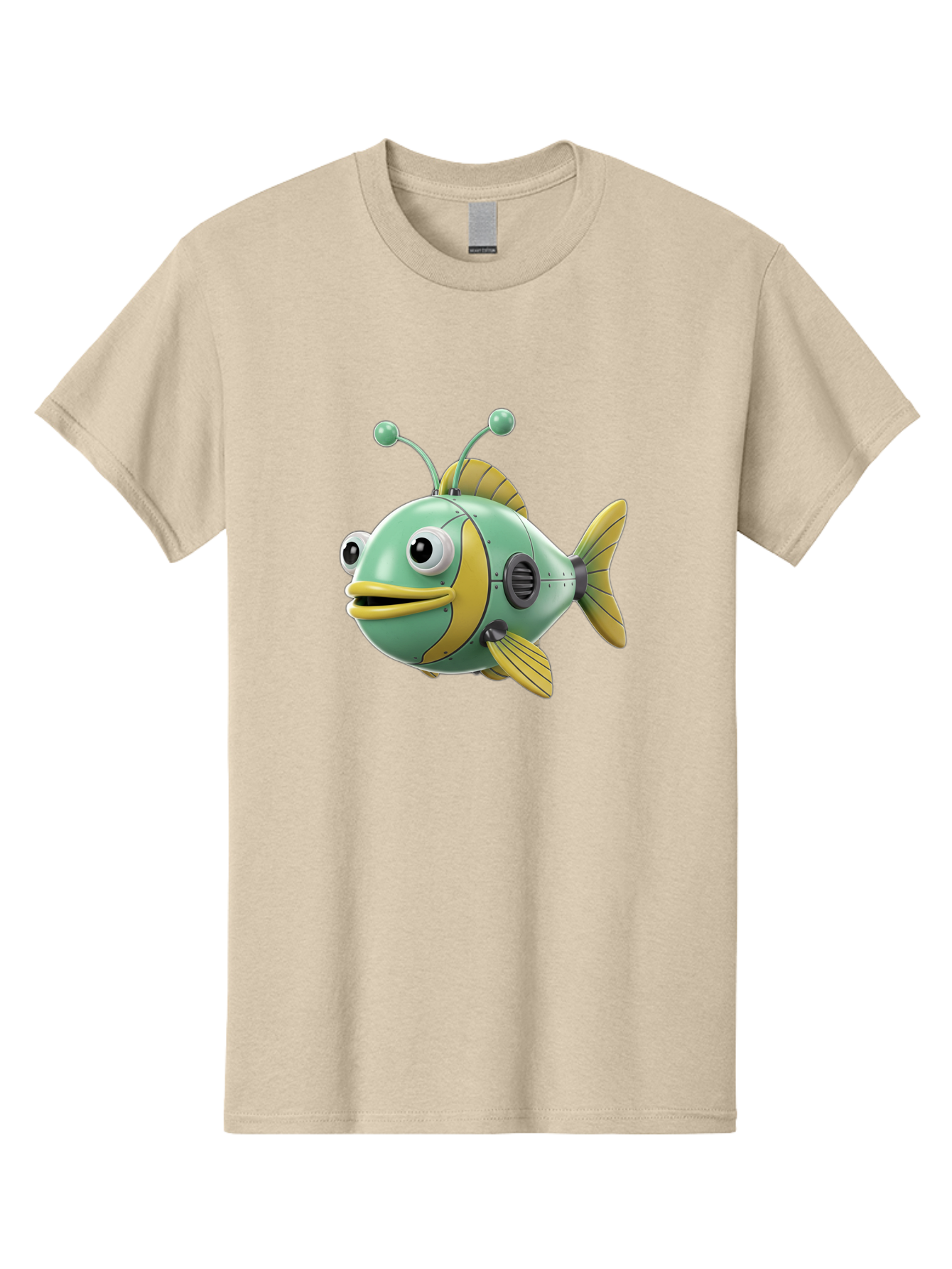 Robot-Fish-1 Men'S Graphic Tee, 100% Cotton, Comfortable Casual Summer Wear, Machine Washable, Vintage Camera, Old Camera, Antique Camera, Black Camera, Classic Photography, Photography Equipment, Nostalgic Device, Film Camera, Camera Art Baf469