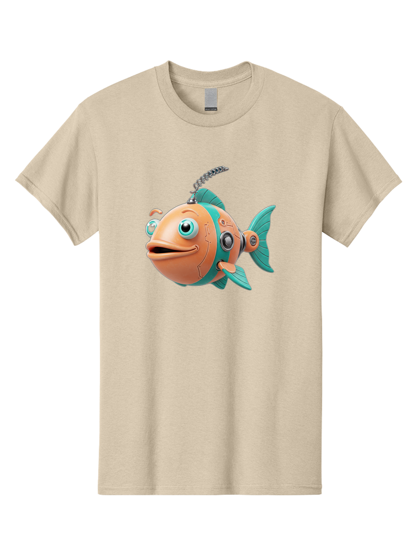 Robot-Fish-2 Men'S Graphic Tee, 100% Cotton, Comfortable Casual Summer Wear, Machine Washable, Vintage Camera, Old Camera, Antique Camera, Black Camera, Classic Photography, Photography Equipment, Nostalgic Device, Film Camera, Camera Art Baf470