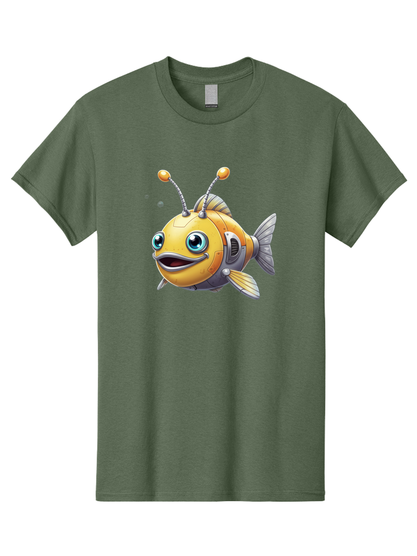 Robot-Fish-7 Men'S Graphic Tee, 100% Cotton, Comfortable Casual Summer Wear, Machine Washable, Vintage Camera, Old Camera, Antique Camera, Black Camera, Classic Photography, Photography Equipment, Nostalgic Device, Film Camera, Camera Art Baf475