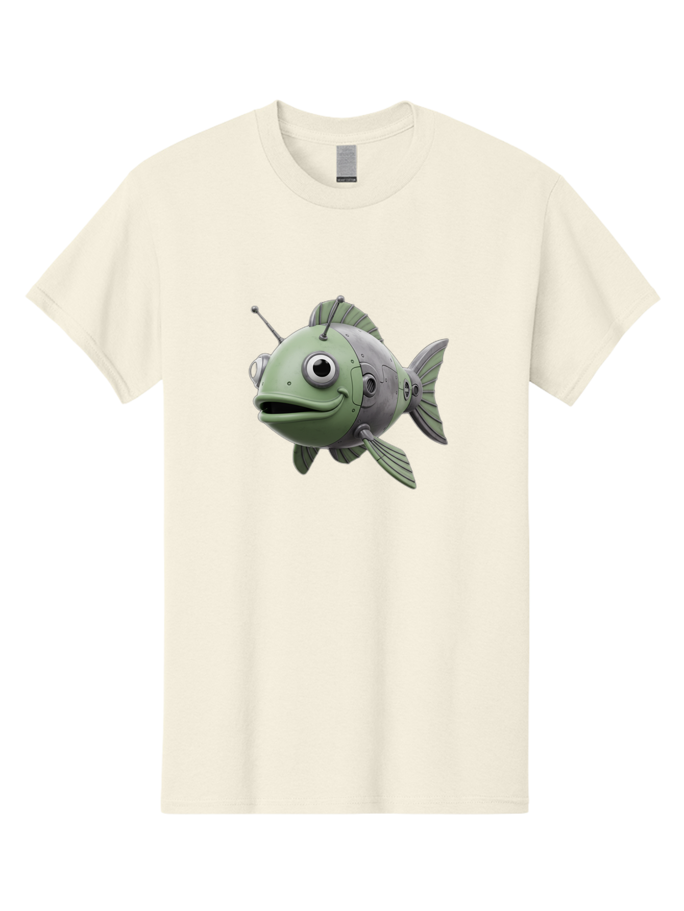 Robot-Fish-8 Men'S Graphic Tee, 100% Cotton, Comfortable Casual Summer Wear, Machine Washable, Vintage Camera, Old Camera, Antique Camera, Black Camera, Classic Photography, Photography Equipment, Nostalgic Device, Film Camera, Camera Art Baf476