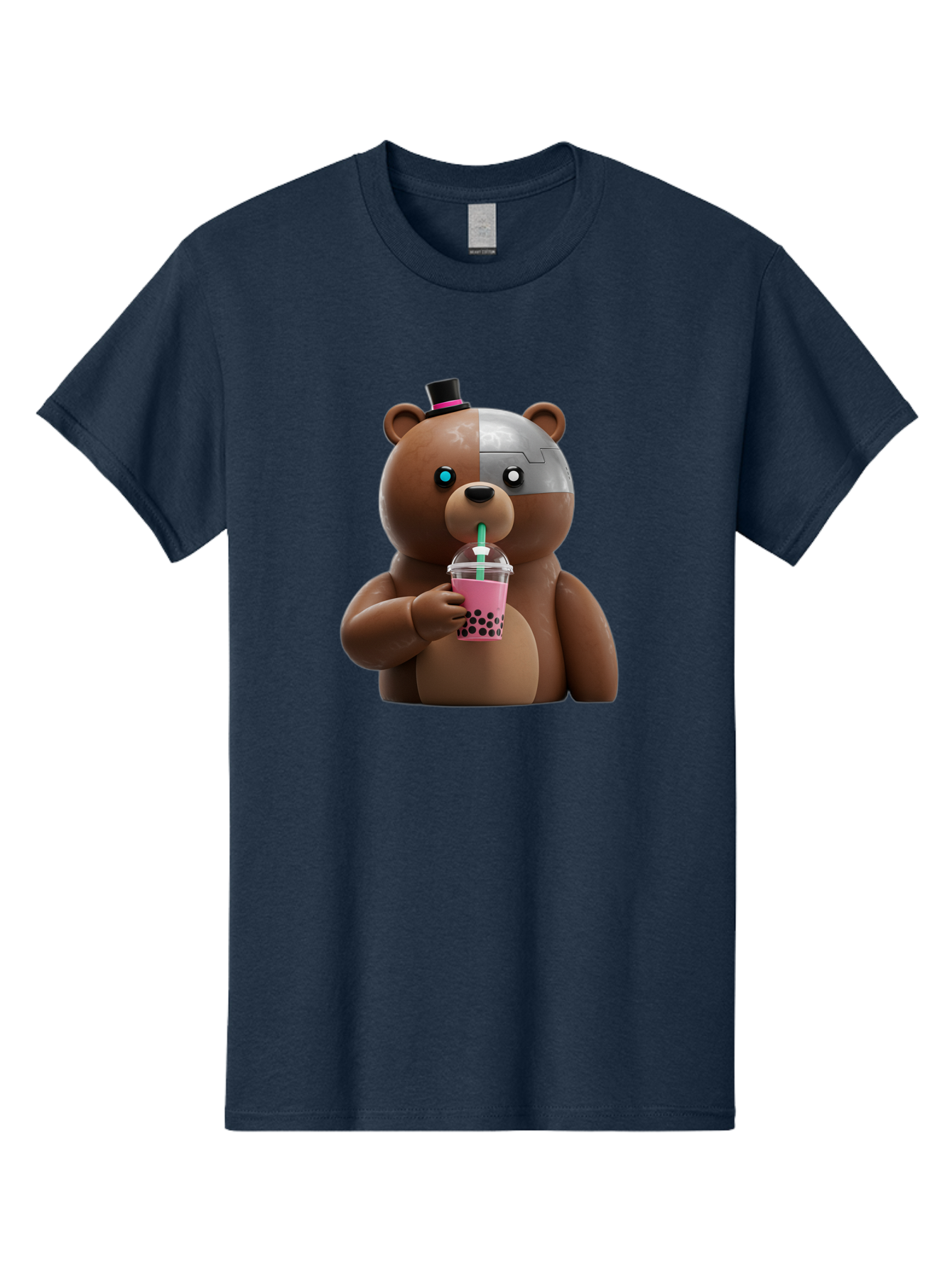 Robot-Teddy-Bear Men'S Graphic Tee, 100% Cotton, Comfortable Casual Summer Wear, Machine Washable, Vintage Camera, Old Camera, Antique Camera, Black Camera, Classic Photography, Photography Equipment, Nostalgic Device, Film Camera, Camera Art Baf481