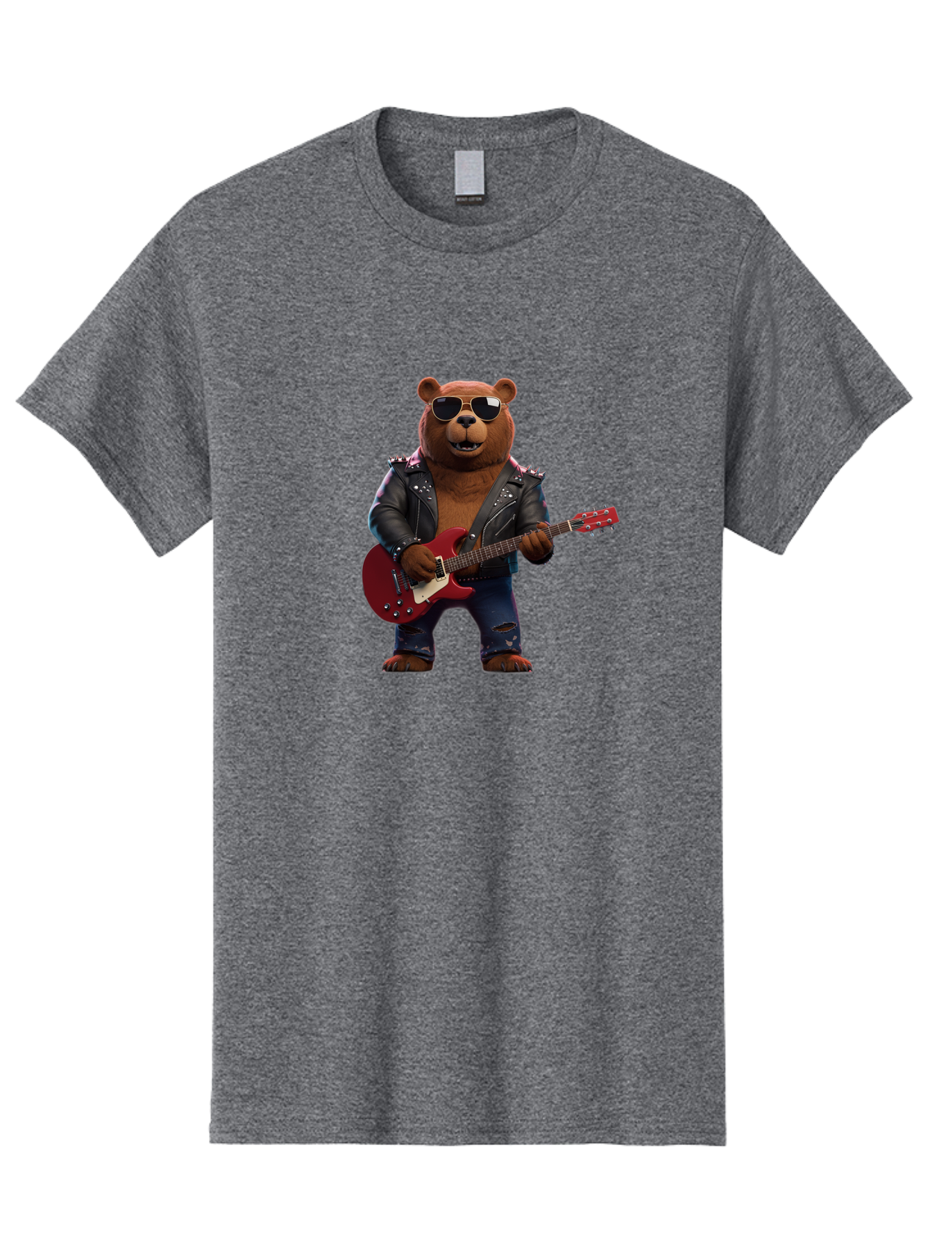 Rockstar-Bear Men'S Graphic Tee, 100% Cotton, Comfortable Casual Summer Wear, Machine Washable, Vintage Camera, Old Camera, Antique Camera, Black Camera, Classic Photography, Photography Equipment, Nostalgic Device, Film Camera, Camera Art Baf485