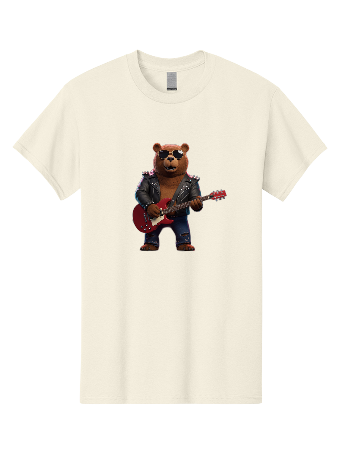 Rockstar-Bear Men'S Graphic Tee, 100% Cotton, Comfortable Casual Summer Wear, Machine Washable, Vintage Camera, Old Camera, Antique Camera, Black Camera, Classic Photography, Photography Equipment, Nostalgic Device, Film Camera, Camera Art Baf485