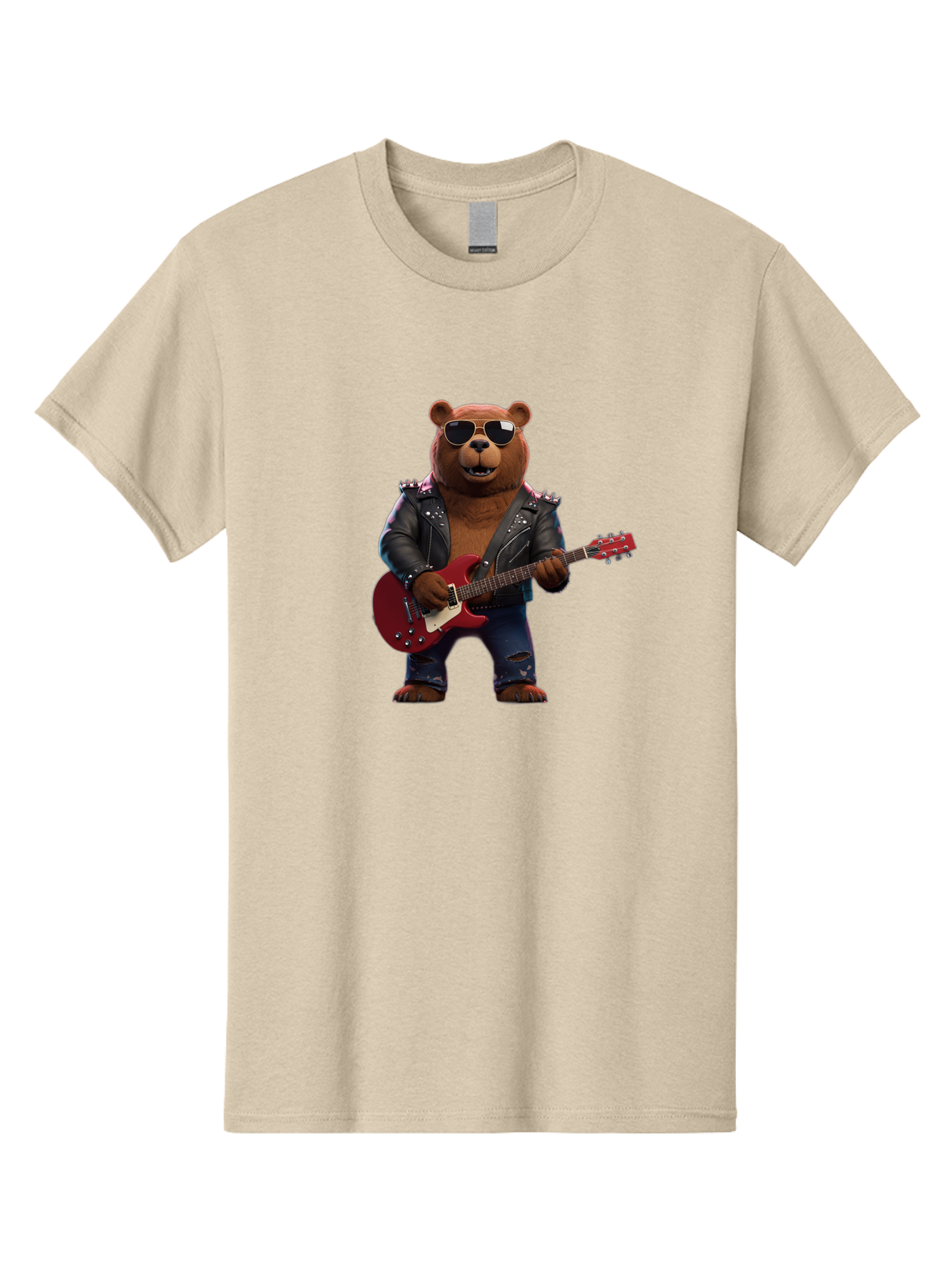 Rockstar-Bear Men'S Graphic Tee, 100% Cotton, Comfortable Casual Summer Wear, Machine Washable, Vintage Camera, Old Camera, Antique Camera, Black Camera, Classic Photography, Photography Equipment, Nostalgic Device, Film Camera, Camera Art Baf485