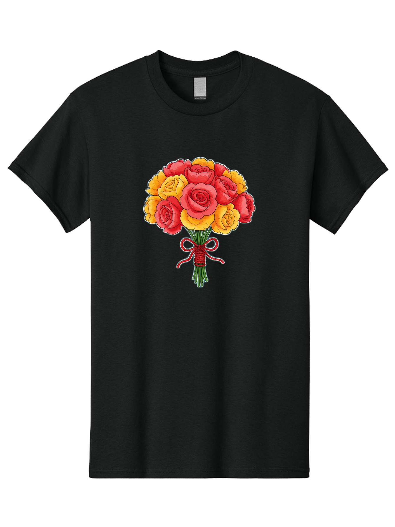 Rose-Bouquet-1 Men'S Graphic Tee, 100% Cotton, Comfortable Casual Summer Wear, Machine Washable, Vintage Camera, Old Camera, Antique Camera, Black Camera, Classic Photography, Photography Equipment, Nostalgic Device, Film Camera, Camera Art Baf487
