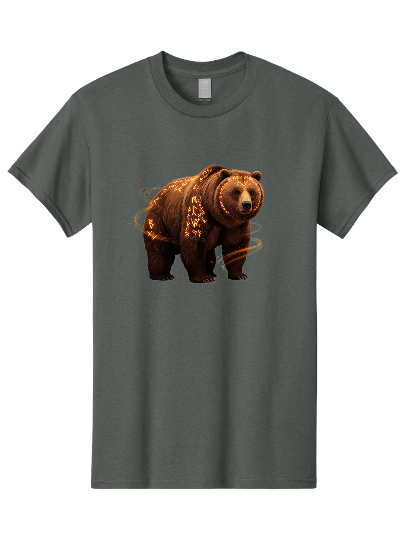 Runic-Bear-1 Men'S Graphic Tee, 100% Cotton, Comfortable Casual Summer Wear, Machine Washable, Vintage Camera, Old Camera, Antique Camera, Black Camera, Classic Photography, Photography Equipment, Nostalgic Device, Film Camera, Camera Art Baf489
