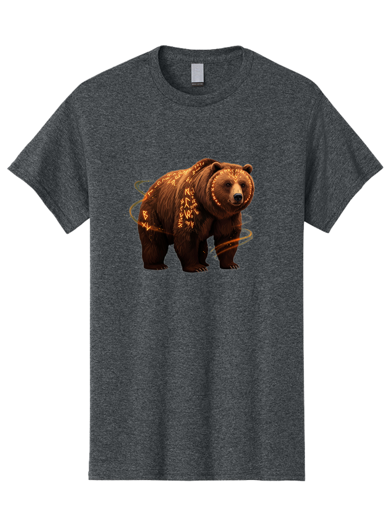 Runic-Bear-1 Men'S Graphic Tee, 100% Cotton, Comfortable Casual Summer Wear, Machine Washable, Vintage Camera, Old Camera, Antique Camera, Black Camera, Classic Photography, Photography Equipment, Nostalgic Device, Film Camera, Camera Art Baf489