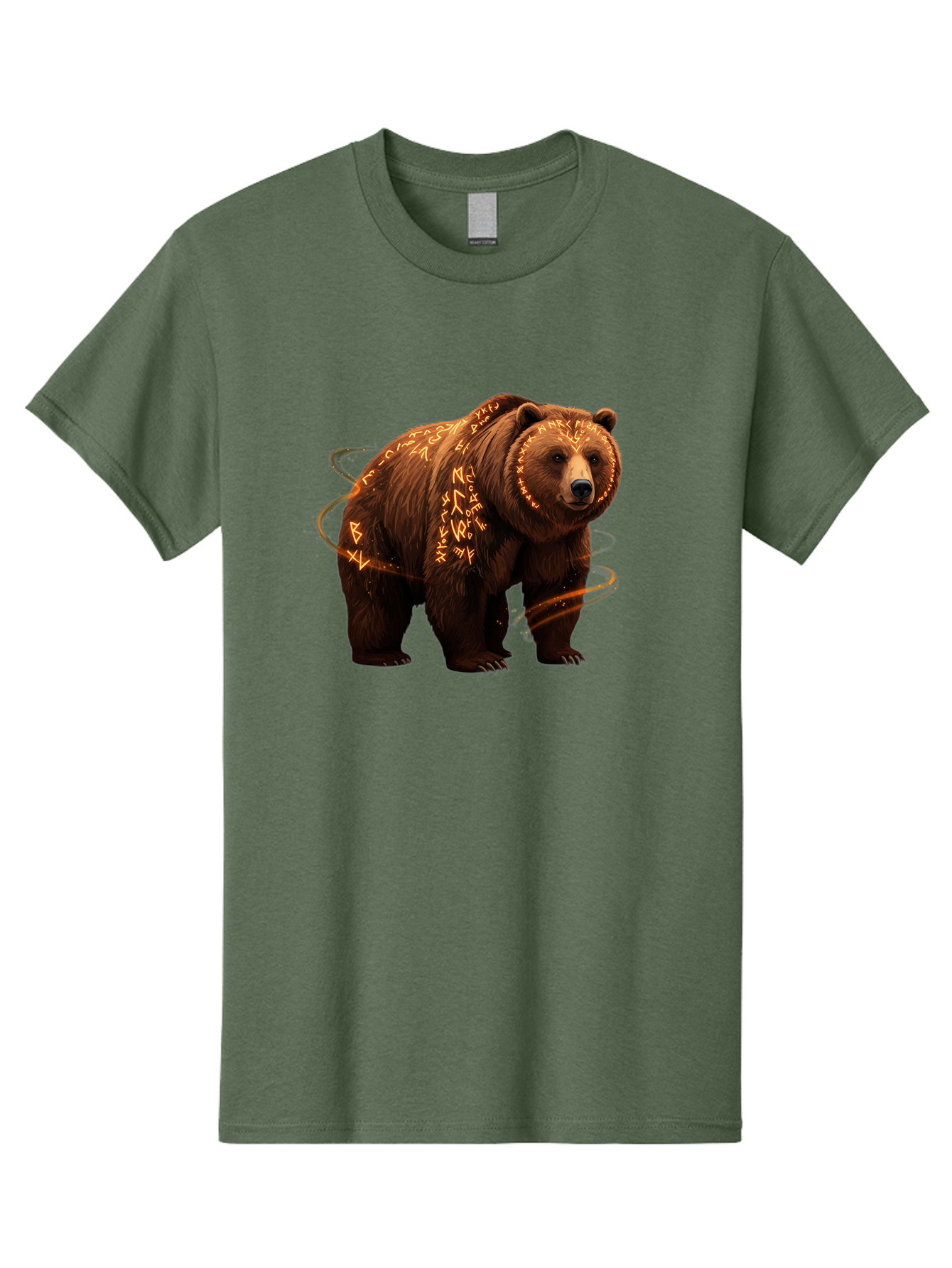 Runic-Bear-1 Men'S Graphic Tee, 100% Cotton, Comfortable Casual Summer Wear, Machine Washable, Vintage Camera, Old Camera, Antique Camera, Black Camera, Classic Photography, Photography Equipment, Nostalgic Device, Film Camera, Camera Art Baf489