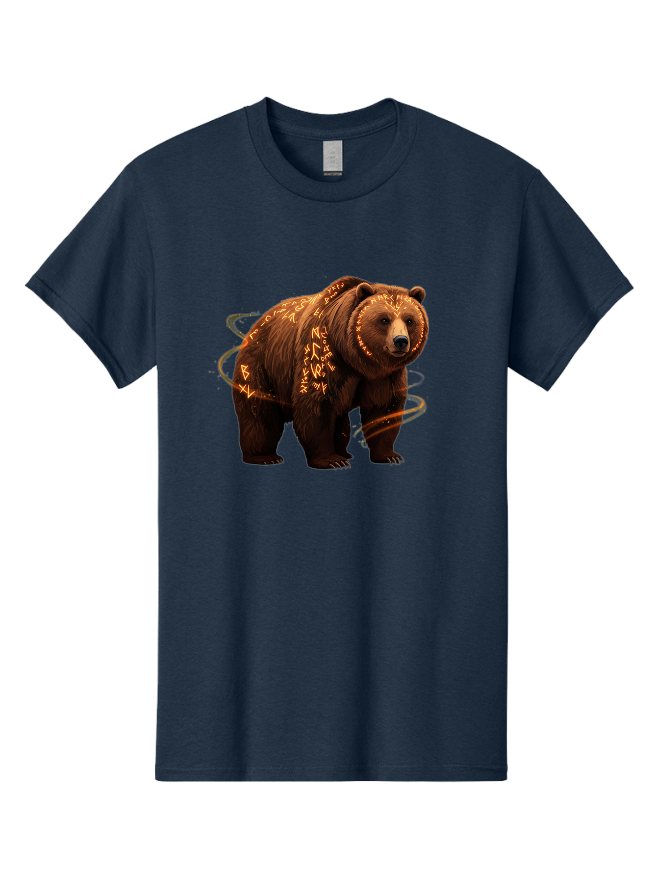 Runic-Bear-1 Men'S Graphic Tee, 100% Cotton, Comfortable Casual Summer Wear, Machine Washable, Vintage Camera, Old Camera, Antique Camera, Black Camera, Classic Photography, Photography Equipment, Nostalgic Device, Film Camera, Camera Art Baf489