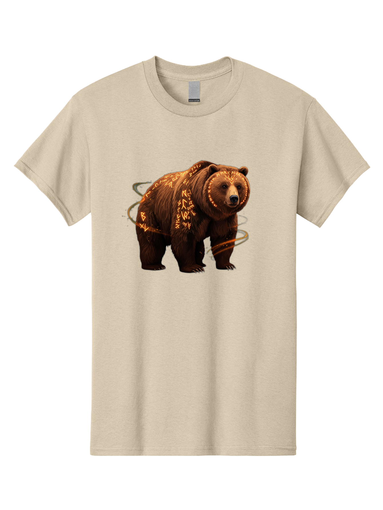 Runic-Bear-1 Men'S Graphic Tee, 100% Cotton, Comfortable Casual Summer Wear, Machine Washable, Vintage Camera, Old Camera, Antique Camera, Black Camera, Classic Photography, Photography Equipment, Nostalgic Device, Film Camera, Camera Art Baf489