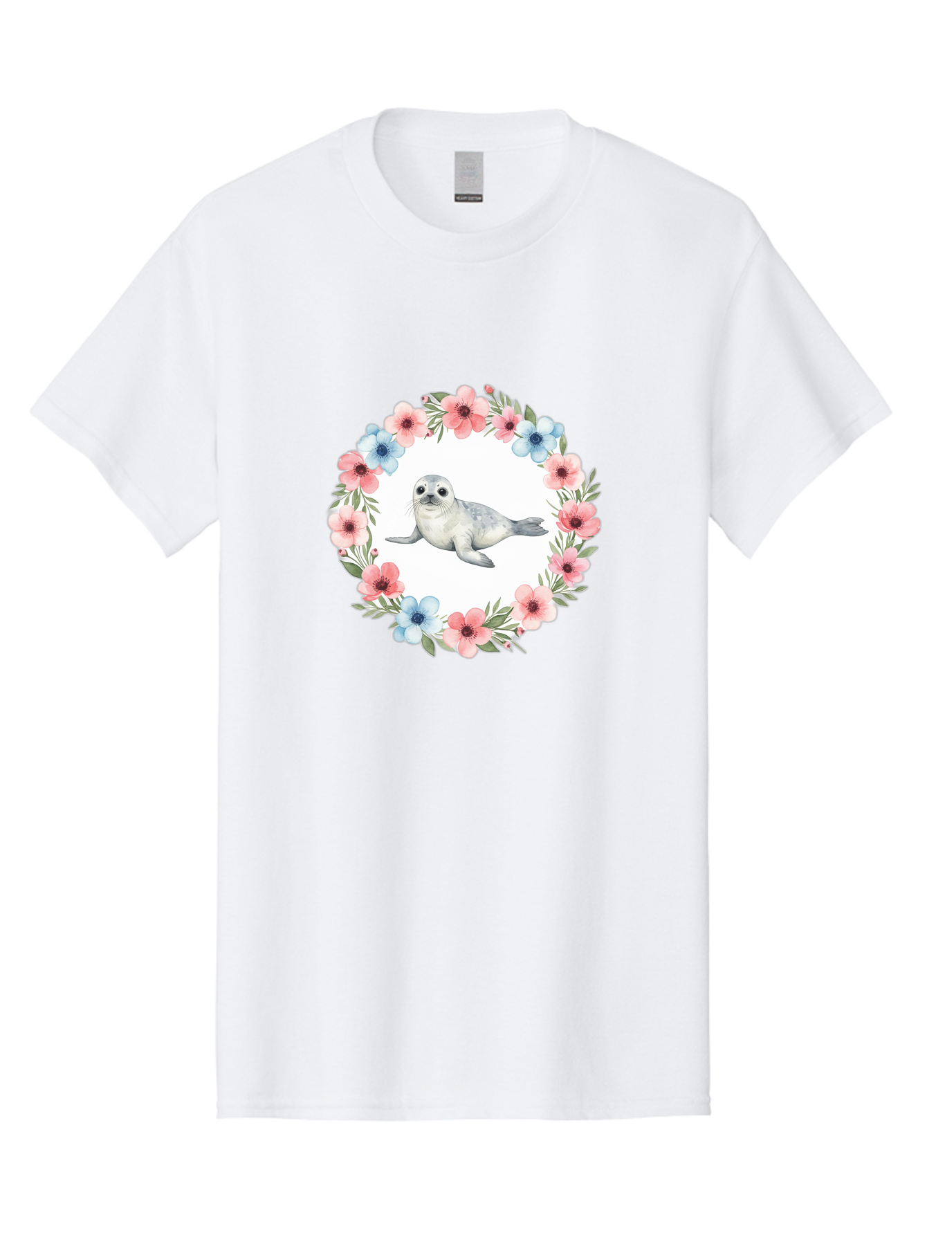 Seal-Floral-Wreath Men'S Graphic Tee, 100% Cotton, Comfortable Casual Summer Wear, Machine Washable, Vintage Camera, Old Camera, Antique Camera, Black Camera, Classic Photography, Photography Equipment, Nostalgic Device, Film Camera, Baf501