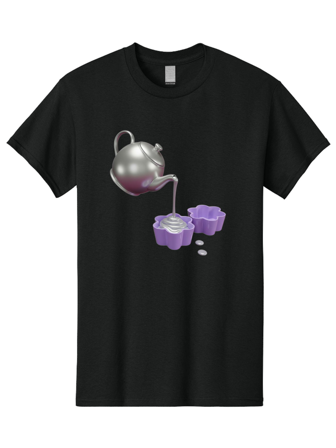 Silver-Teapot-Pouring Men'S Graphic Tee, 100% Cotton, Comfortable Casual Summer Wear, Machine Washable, Vintage Camera, Old Camera, Antique Camera, Black Camera, Classic Photography, Photography Equipment, Nostalgic Device, Film Camera, Baf506
