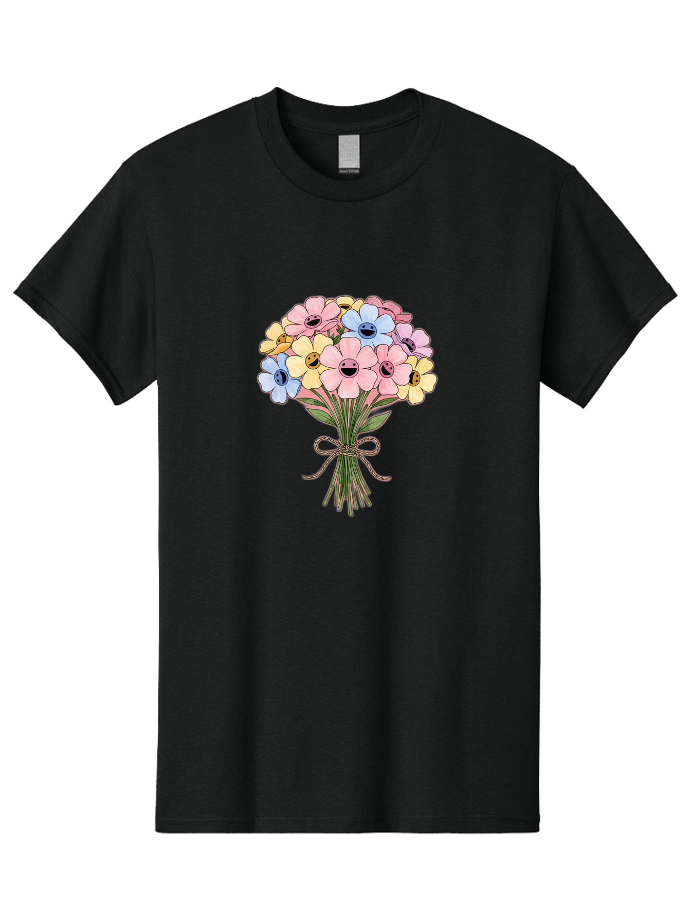 Smiley-Flower-Bouquet Men'S Graphic Tee, 100% Cotton, Comfortable Casual Summer Wear, Machine Washable, Vintage Camera, Old Camera, Antique Camera, Black Camera, Classic Photography, Photography Equipment, Nostalgic Device, Film Camera, Baf517