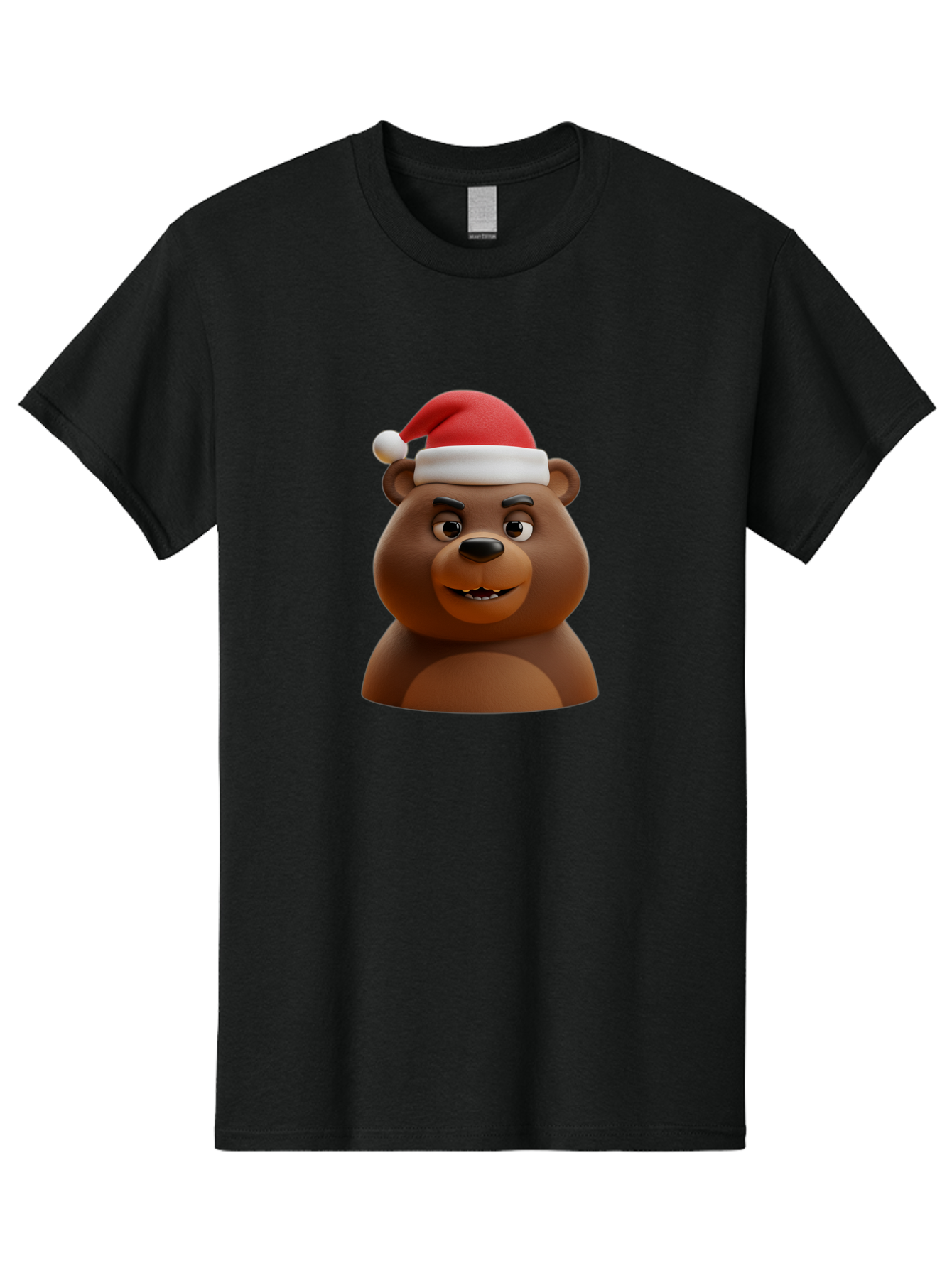 Smiling-Bear-Santa-Hat Men'S Graphic Tee, 100% Cotton, Comfortable Casual Summer Wear, Machine Washable, Vintage Camera, Old Camera, Antique Camera, Black Camera, Classic Photography, Photography Equipment, Nostalgic Device, Film Camera, Baf518