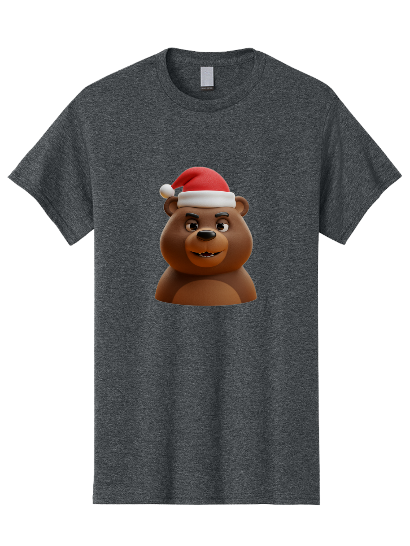 Smiling-Bear-Santa-Hat Men'S Graphic Tee, 100% Cotton, Comfortable Casual Summer Wear, Machine Washable, Vintage Camera, Old Camera, Antique Camera, Black Camera, Classic Photography, Photography Equipment, Nostalgic Device, Film Camera, Baf518