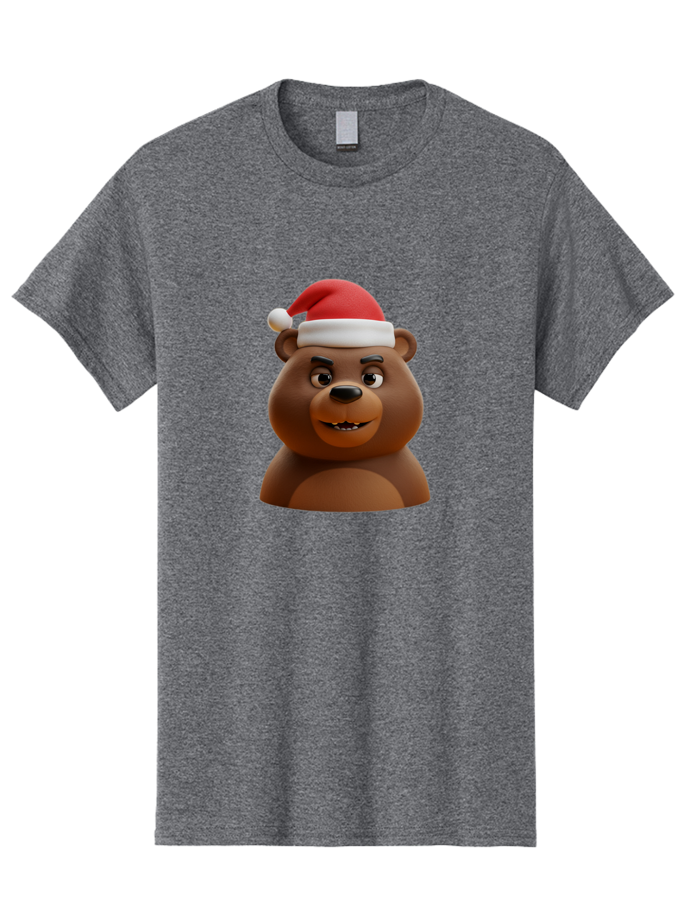 Smiling-Bear-Santa-Hat Men'S Graphic Tee, 100% Cotton, Comfortable Casual Summer Wear, Machine Washable, Vintage Camera, Old Camera, Antique Camera, Black Camera, Classic Photography, Photography Equipment, Nostalgic Device, Film Camera, Baf518