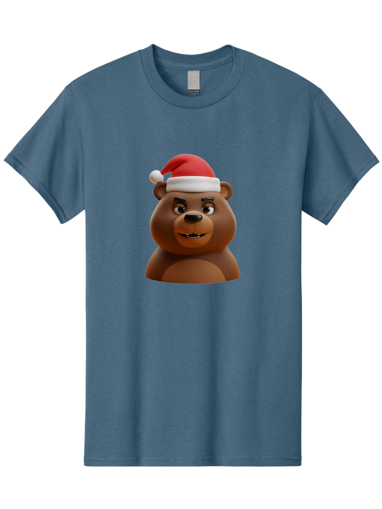 Smiling-Bear-Santa-Hat Men'S Graphic Tee, 100% Cotton, Comfortable Casual Summer Wear, Machine Washable, Vintage Camera, Old Camera, Antique Camera, Black Camera, Classic Photography, Photography Equipment, Nostalgic Device, Film Camera, Baf518
