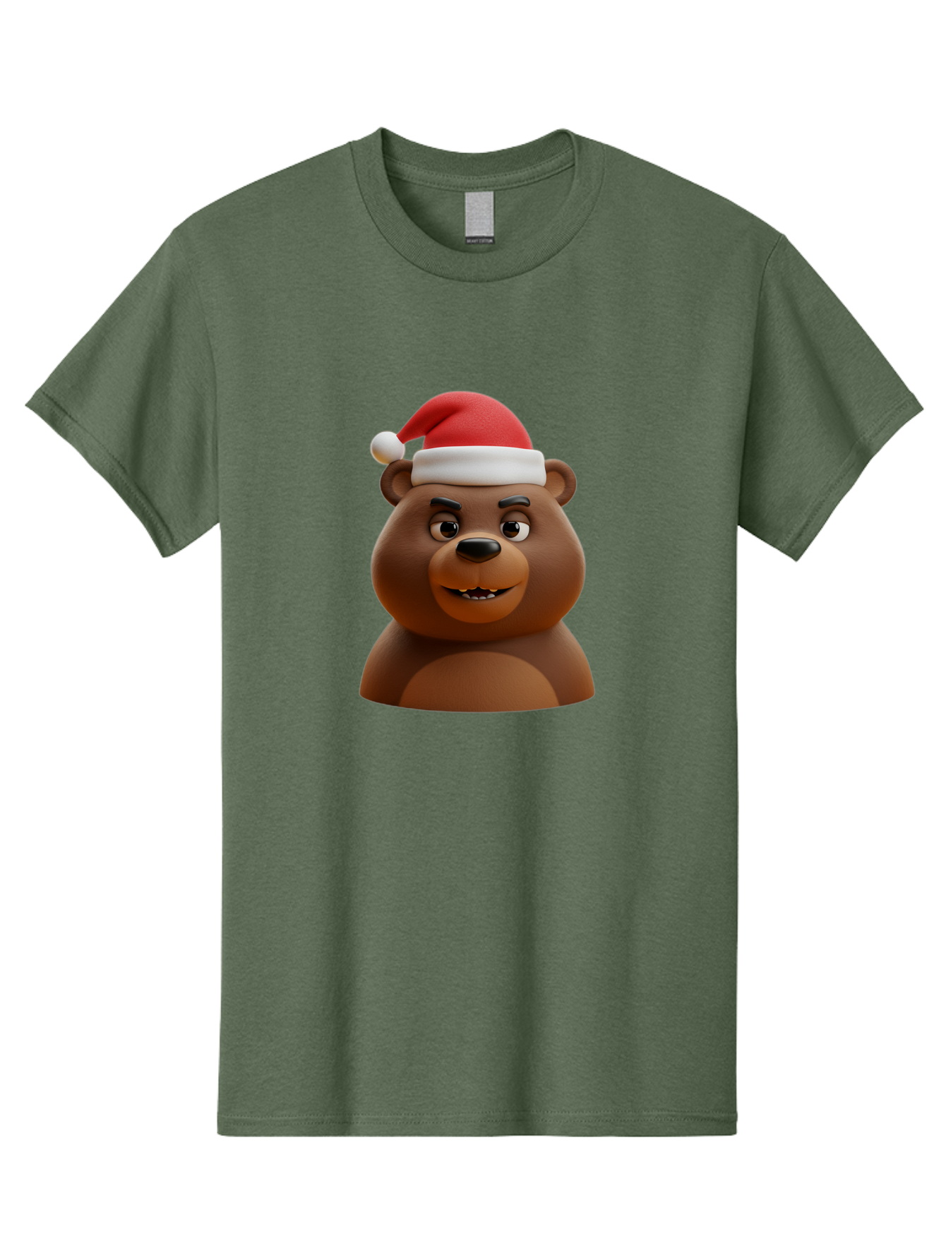 Smiling-Bear-Santa-Hat Men'S Graphic Tee, 100% Cotton, Comfortable Casual Summer Wear, Machine Washable, Vintage Camera, Old Camera, Antique Camera, Black Camera, Classic Photography, Photography Equipment, Nostalgic Device, Film Camera, Baf518