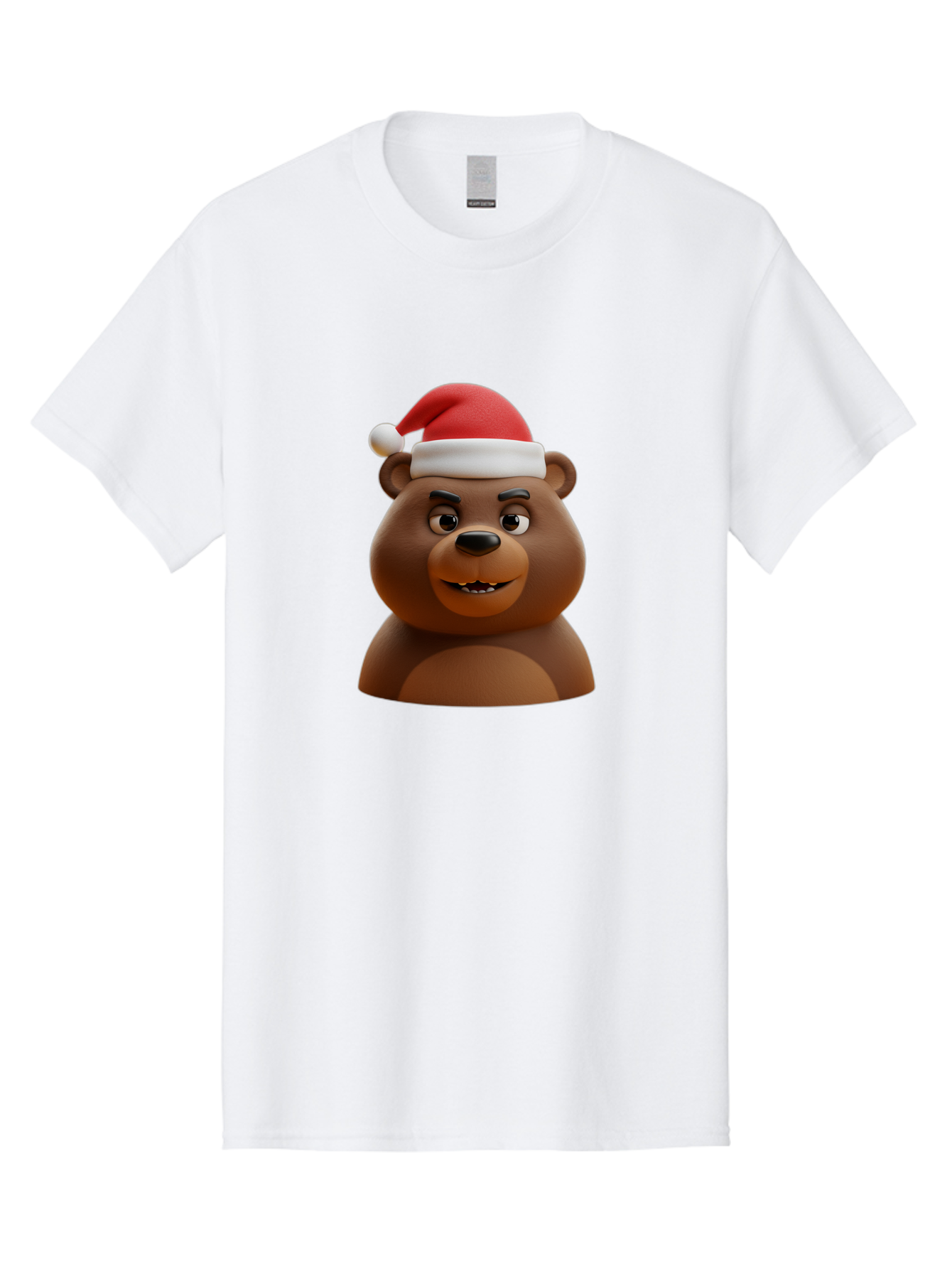 Smiling-Bear-Santa-Hat Men'S Graphic Tee, 100% Cotton, Comfortable Casual Summer Wear, Machine Washable, Vintage Camera, Old Camera, Antique Camera, Black Camera, Classic Photography, Photography Equipment, Nostalgic Device, Film Camera, Baf518