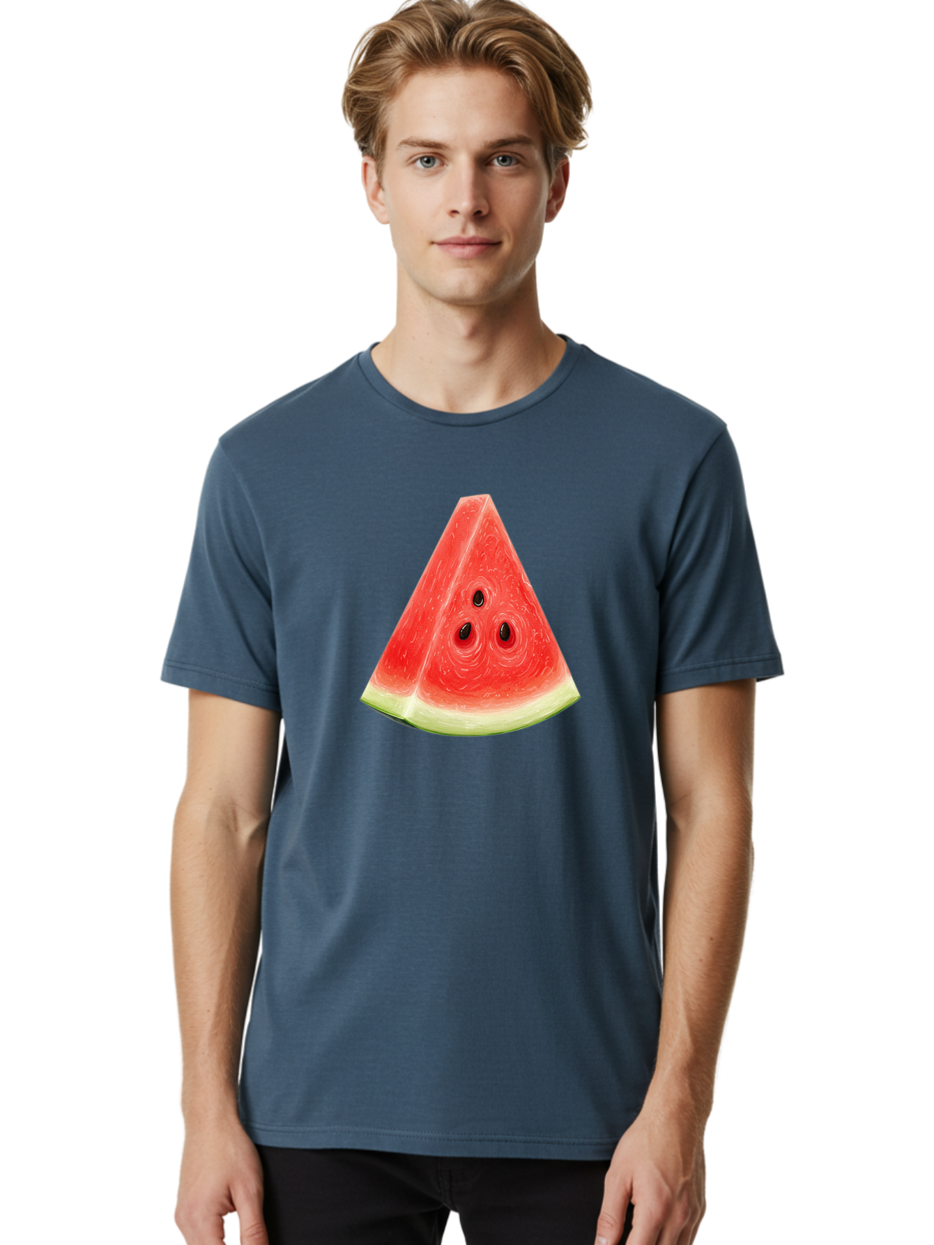 Smiling-Watermelon-Slice Men'S Graphic Tee, 100% Cotton, Comfortable Casual Summer Wear, Machine Washable, Vintage Camera, Old Camera, Antique Camera, Black Camera, Classic Photography, Photography Equipment, Nostalgic Device, Film Camera, Baf525