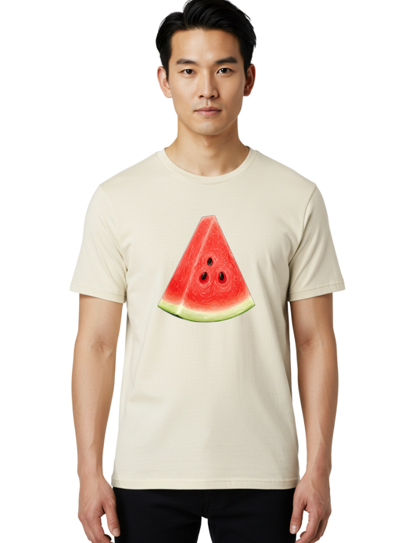 Smiling-Watermelon-Slice Men'S Graphic Tee, 100% Cotton, Comfortable Casual Summer Wear, Machine Washable, Vintage Camera, Old Camera, Antique Camera, Black Camera, Classic Photography, Photography Equipment, Nostalgic Device, Film Camera, Baf525