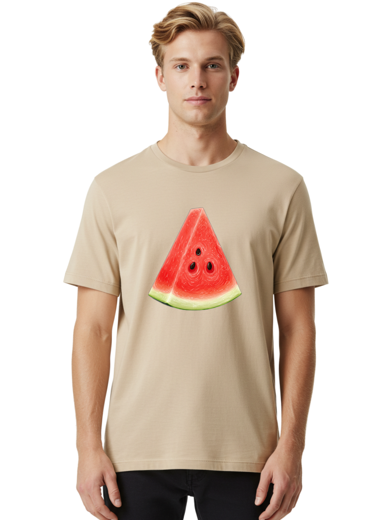 Smiling-Watermelon-Slice Men'S Graphic Tee, 100% Cotton, Comfortable Casual Summer Wear, Machine Washable, Vintage Camera, Old Camera, Antique Camera, Black Camera, Classic Photography, Photography Equipment, Nostalgic Device, Film Camera, Baf525