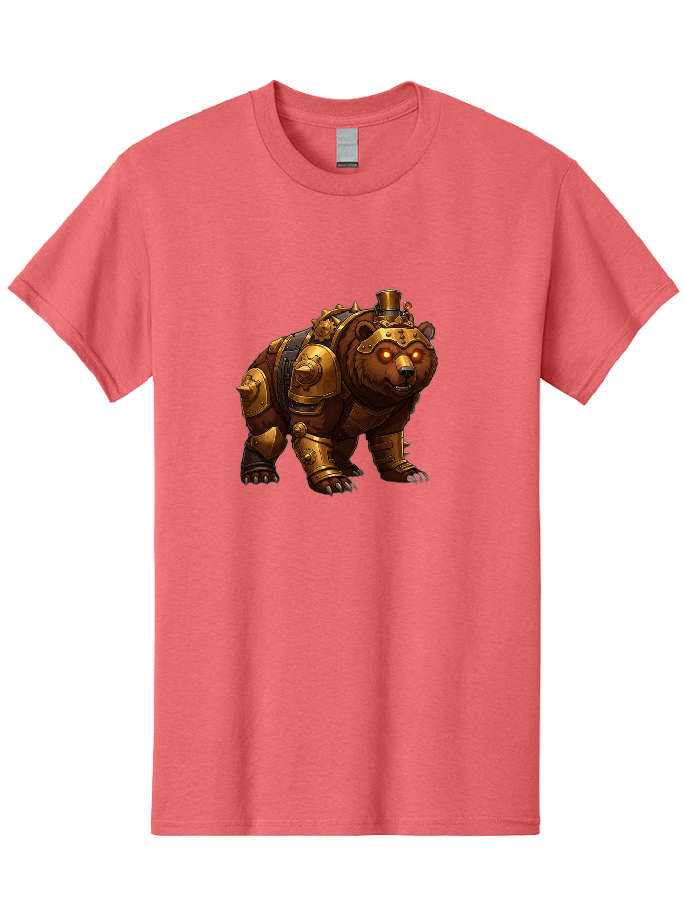 Steampunk-Bear-1 Men'S Graphic Tee, 100% Cotton, Comfortable Casual Summer Wear, Machine Washable, Vintage Camera, Old Camera, Antique Camera, Black Camera, Classic Photography, Photography Equipment, Nostalgic Device, Film Camera, Camera Art Baf545