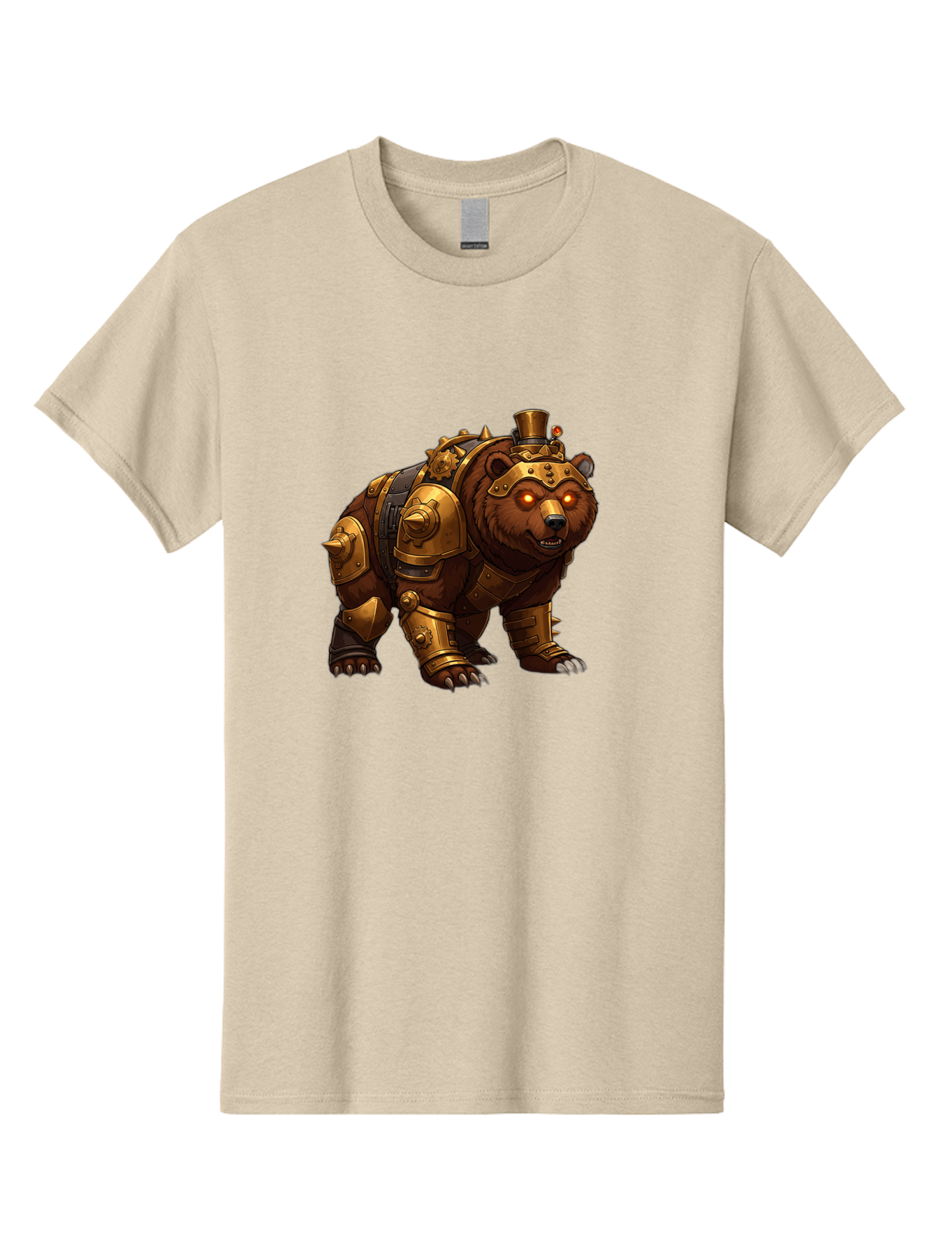 Steampunk-Bear-1 Men'S Graphic Tee, 100% Cotton, Comfortable Casual Summer Wear, Machine Washable, Vintage Camera, Old Camera, Antique Camera, Black Camera, Classic Photography, Photography Equipment, Nostalgic Device, Film Camera, Camera Art Baf545