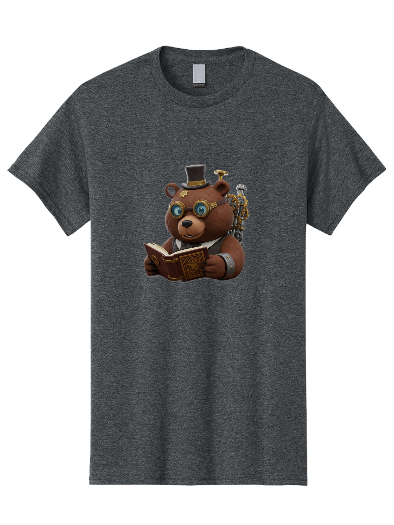 Steampunk-Bear Men'S Graphic Tee, 100% Cotton, Comfortable Casual Summer Wear, Machine Washable, Vintage Camera, Old Camera, Antique Camera, Black Camera, Classic Photography, Photography Equipment, Nostalgic Device, Film Camera, Camera Art Baf546