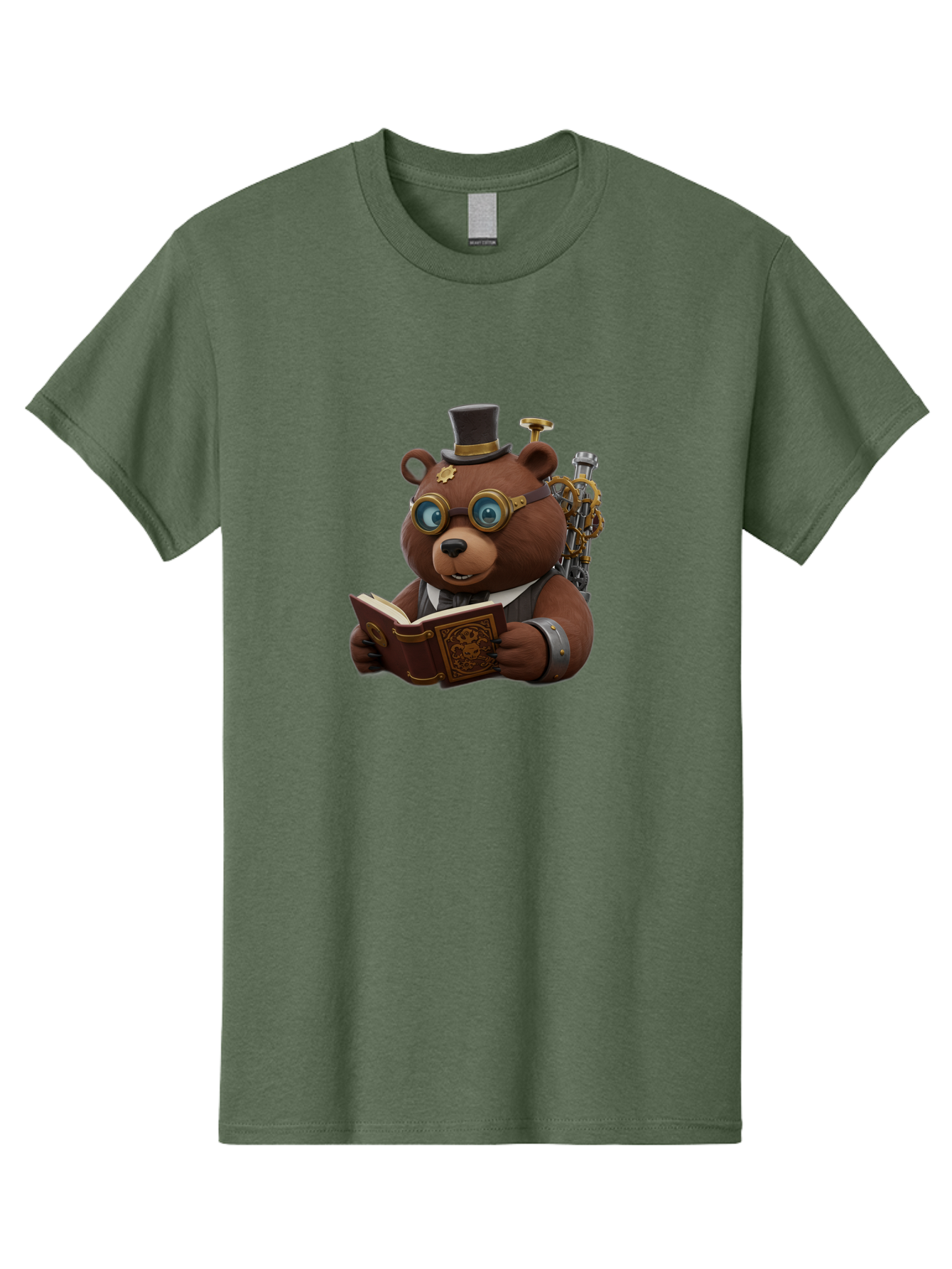 Steampunk-Bear Men'S Graphic Tee, 100% Cotton, Comfortable Casual Summer Wear, Machine Washable, Vintage Camera, Old Camera, Antique Camera, Black Camera, Classic Photography, Photography Equipment, Nostalgic Device, Film Camera, Camera Art Baf546