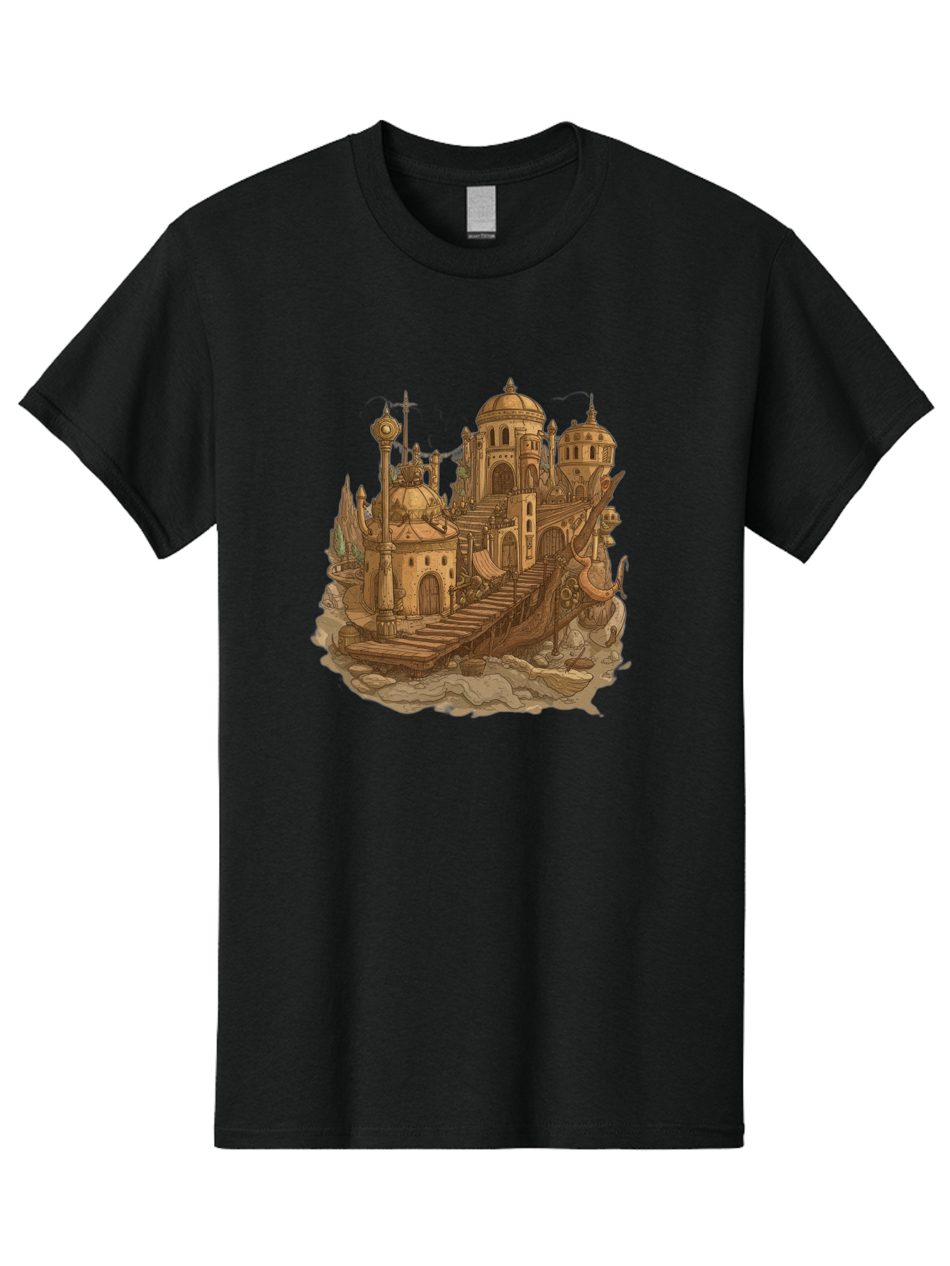 Steampunk-Castle Men'S Graphic Tee, 100% Cotton, Comfortable Casual Summer Wear, Machine Washable, Vintage Camera, Old Camera, Antique Camera, Black Camera, Classic Photography, Photography Equipment, Nostalgic Device, Film Camera, Camera Art Baf548