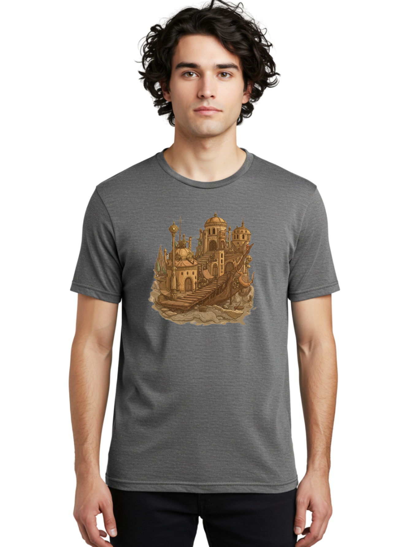 Steampunk-Castle Men'S Graphic Tee, 100% Cotton, Comfortable Casual Summer Wear, Machine Washable, Vintage Camera, Old Camera, Antique Camera, Black Camera, Classic Photography, Photography Equipment, Nostalgic Device, Film Camera, Camera Art Baf548