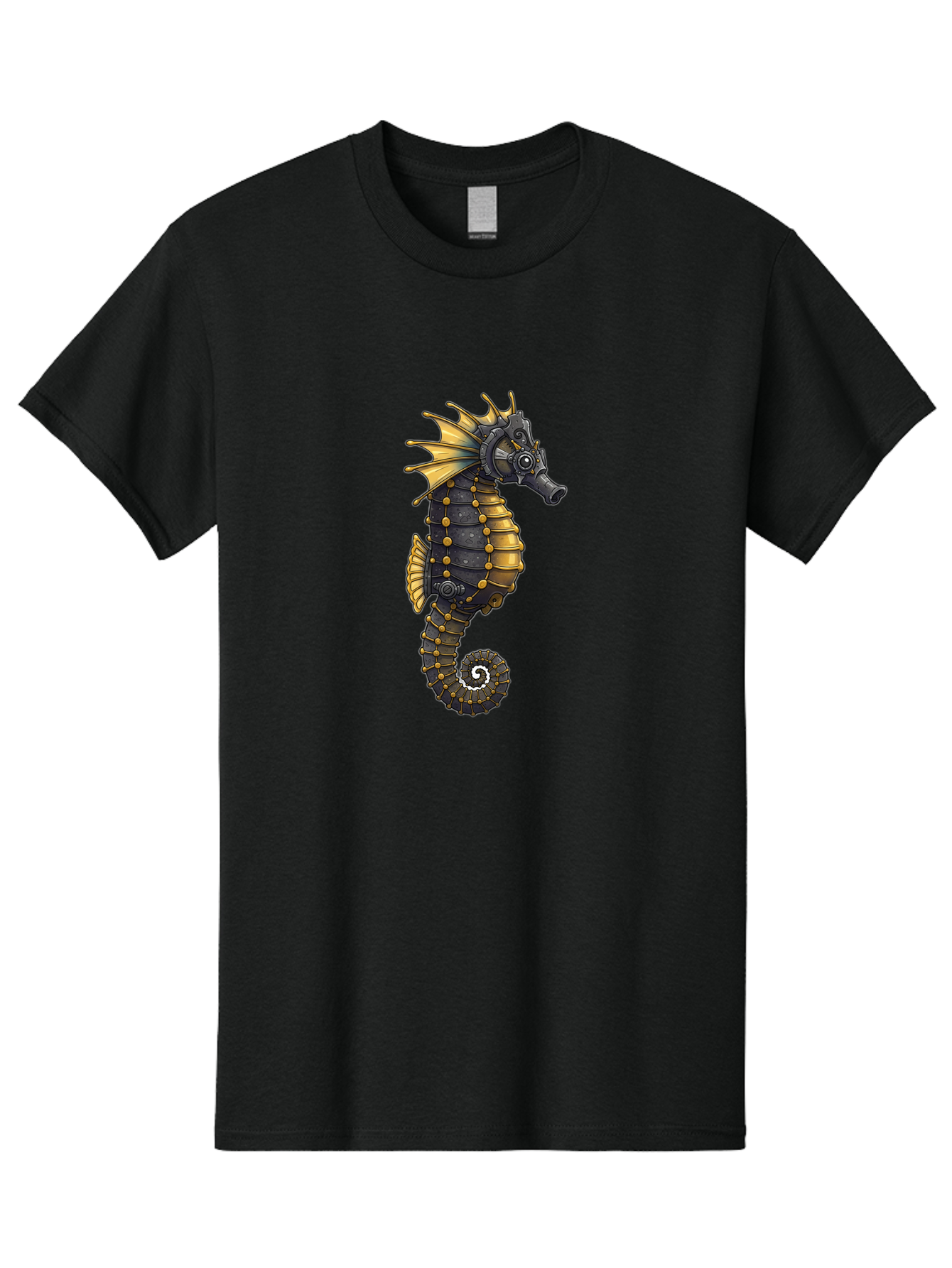 Steampunk-Seahorse Men'S Graphic Tee, 100% Cotton, Comfortable Casual Summer Wear, Machine Washable, Vintage Camera, Old Camera, Antique Camera, Black Camera, Classic Photography, Photography Equipment, Nostalgic Device, Film Camera, Baf550