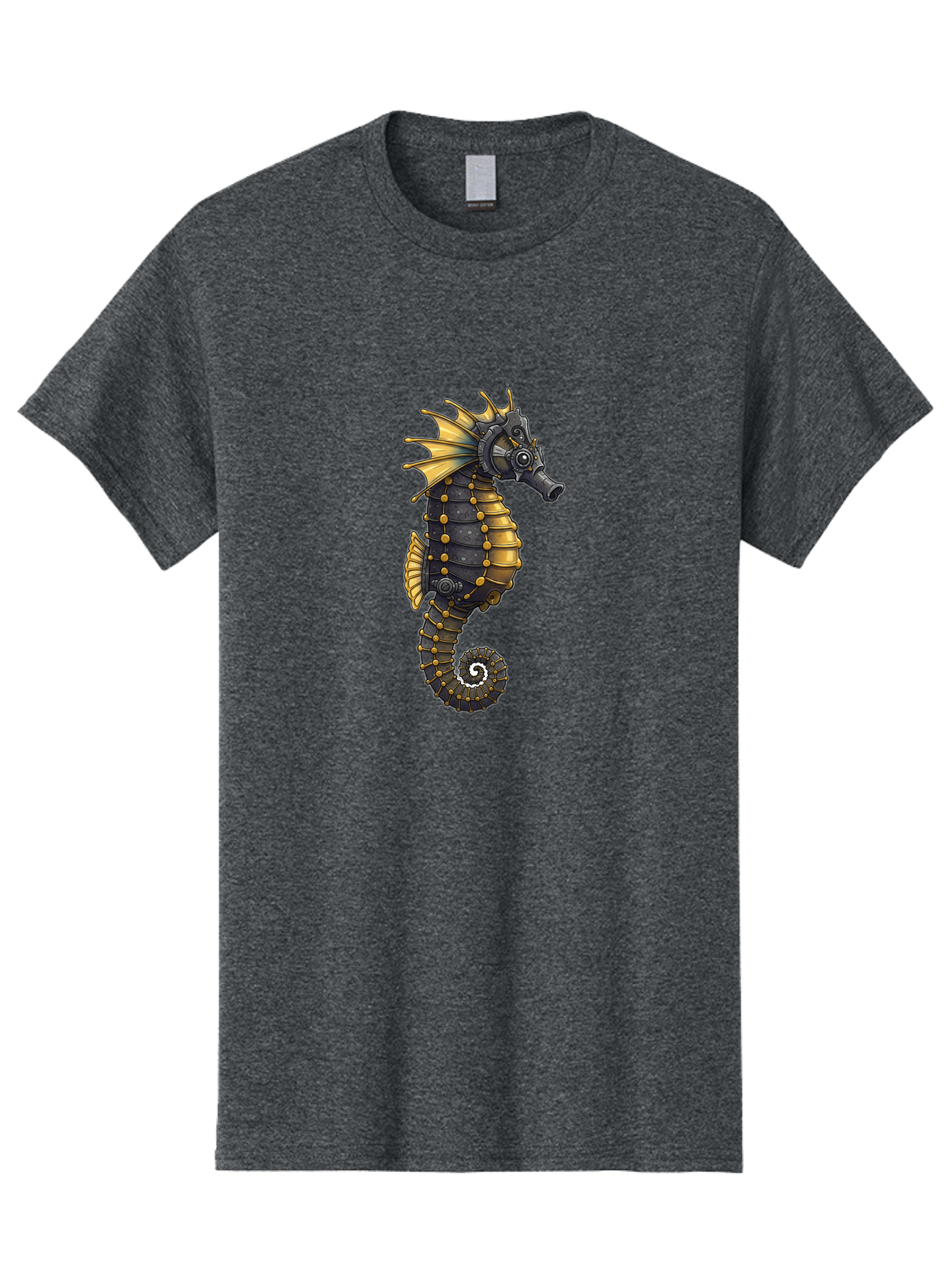 Steampunk-Seahorse Men'S Graphic Tee, 100% Cotton, Comfortable Casual Summer Wear, Machine Washable, Vintage Camera, Old Camera, Antique Camera, Black Camera, Classic Photography, Photography Equipment, Nostalgic Device, Film Camera, Baf550