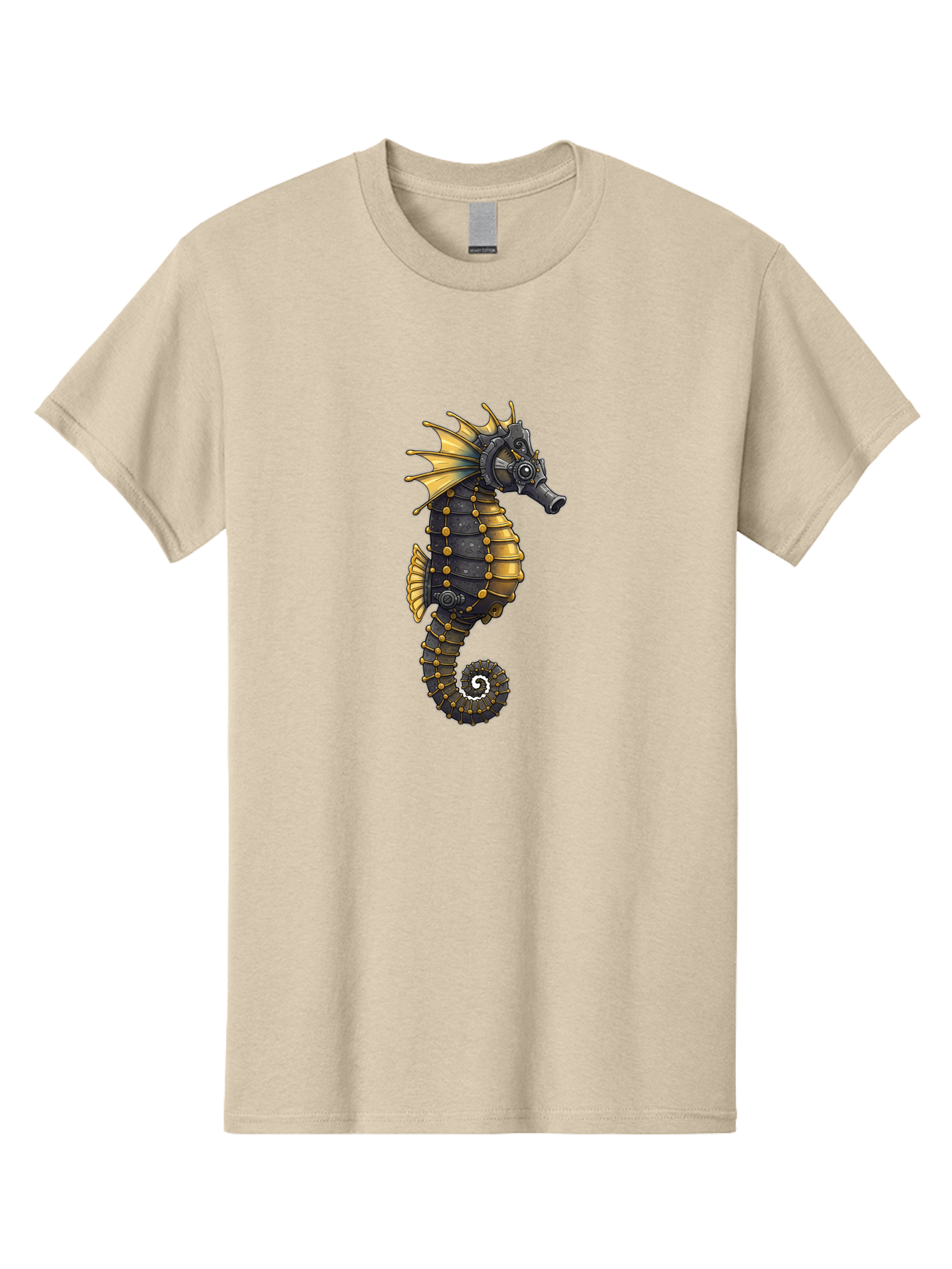 Steampunk-Seahorse Men'S Graphic Tee, 100% Cotton, Comfortable Casual Summer Wear, Machine Washable, Vintage Camera, Old Camera, Antique Camera, Black Camera, Classic Photography, Photography Equipment, Nostalgic Device, Film Camera, Baf550