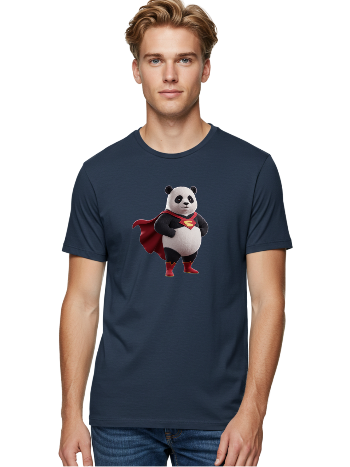 Superman-Panda Men'S Graphic Tee, 100% Cotton, Comfortable Casual Summer Wear, Machine Washable, Vintage Camera, Old Camera, Antique Camera, Black Camera, Classic Photography, Photography Equipment, Nostalgic Device, Film Camera, Camera Art Baf558