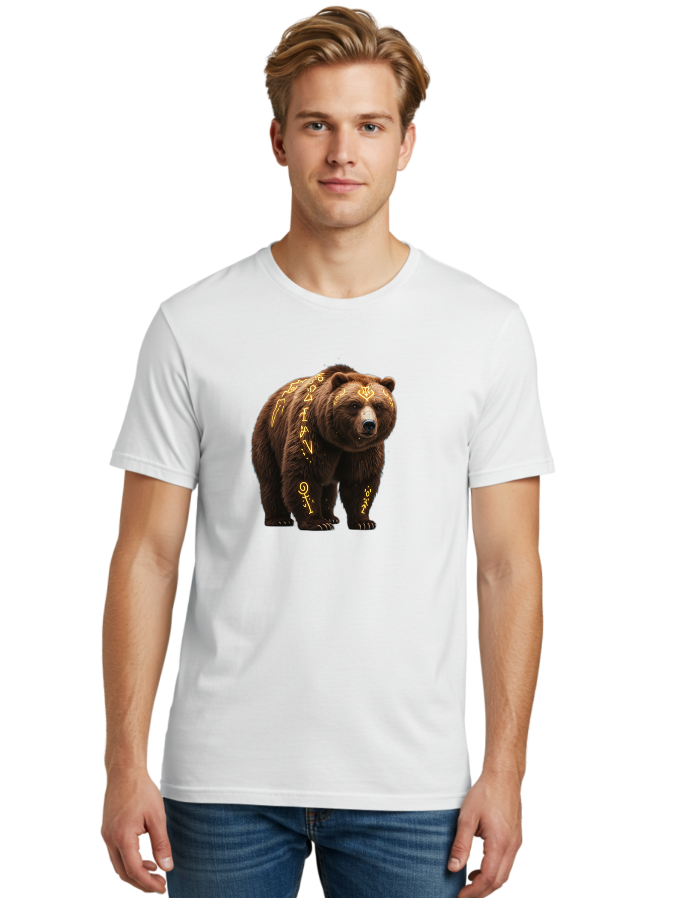 Tattooed-Brown-Bear Men'S Graphic Tee, 100% Cotton, Comfortable Casual Summer Wear, Machine Washable, Vintage Camera, Old Camera, Antique Camera, Black Camera, Classic Photography, Photography Equipment, Nostalgic Device, Film Camera, Baf563