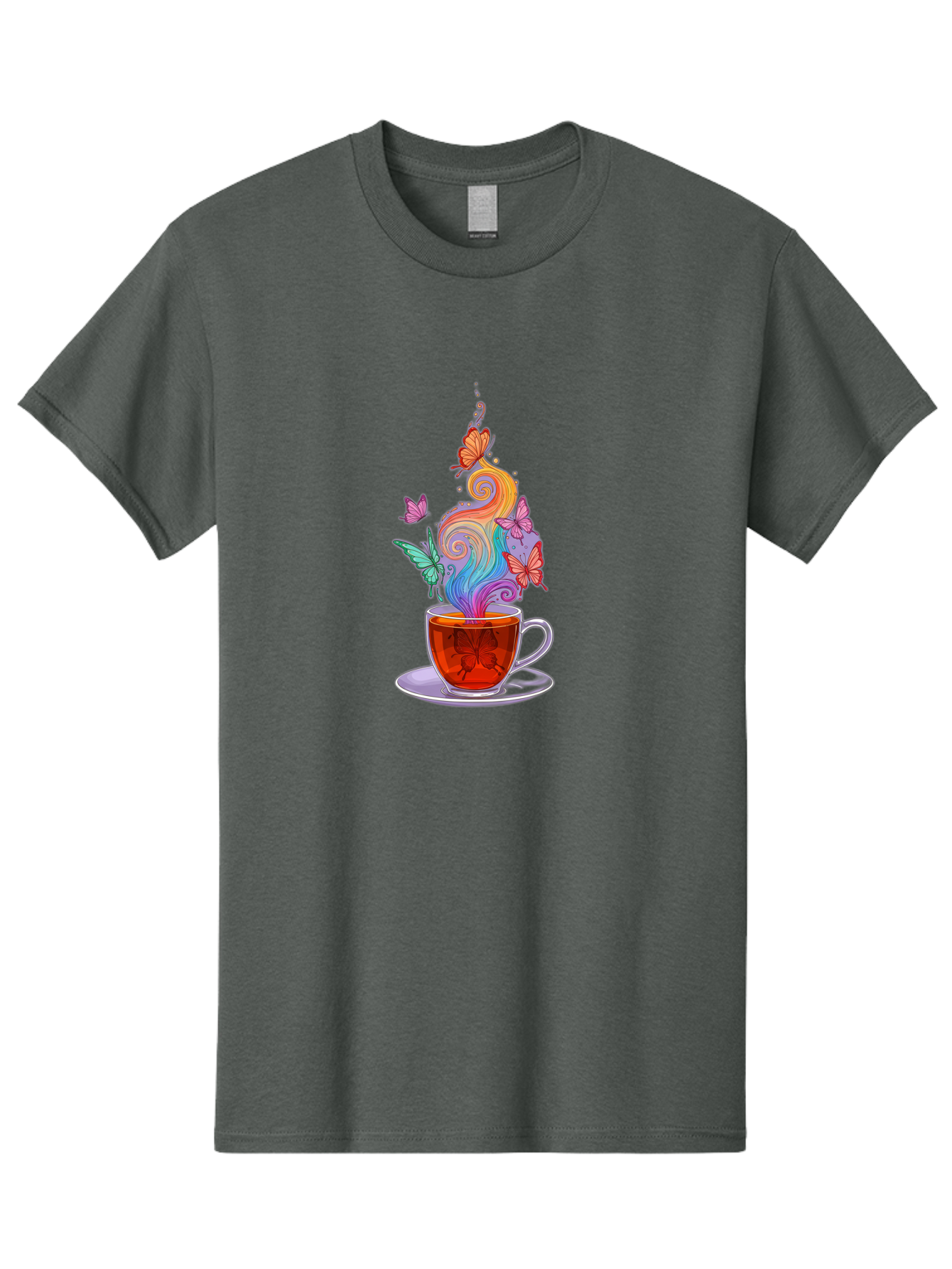 Tea-Cup-With-Butterflies-1 Men'S Graphic Tee, 100% Cotton, Comfortable Casual Summer Wear, Machine Washable, Vintage Camera, Old Camera, Antique Camera, Black Camera, Classic Photography, Photography Equipment, Nostalgic Device, Film Camera, Baf567