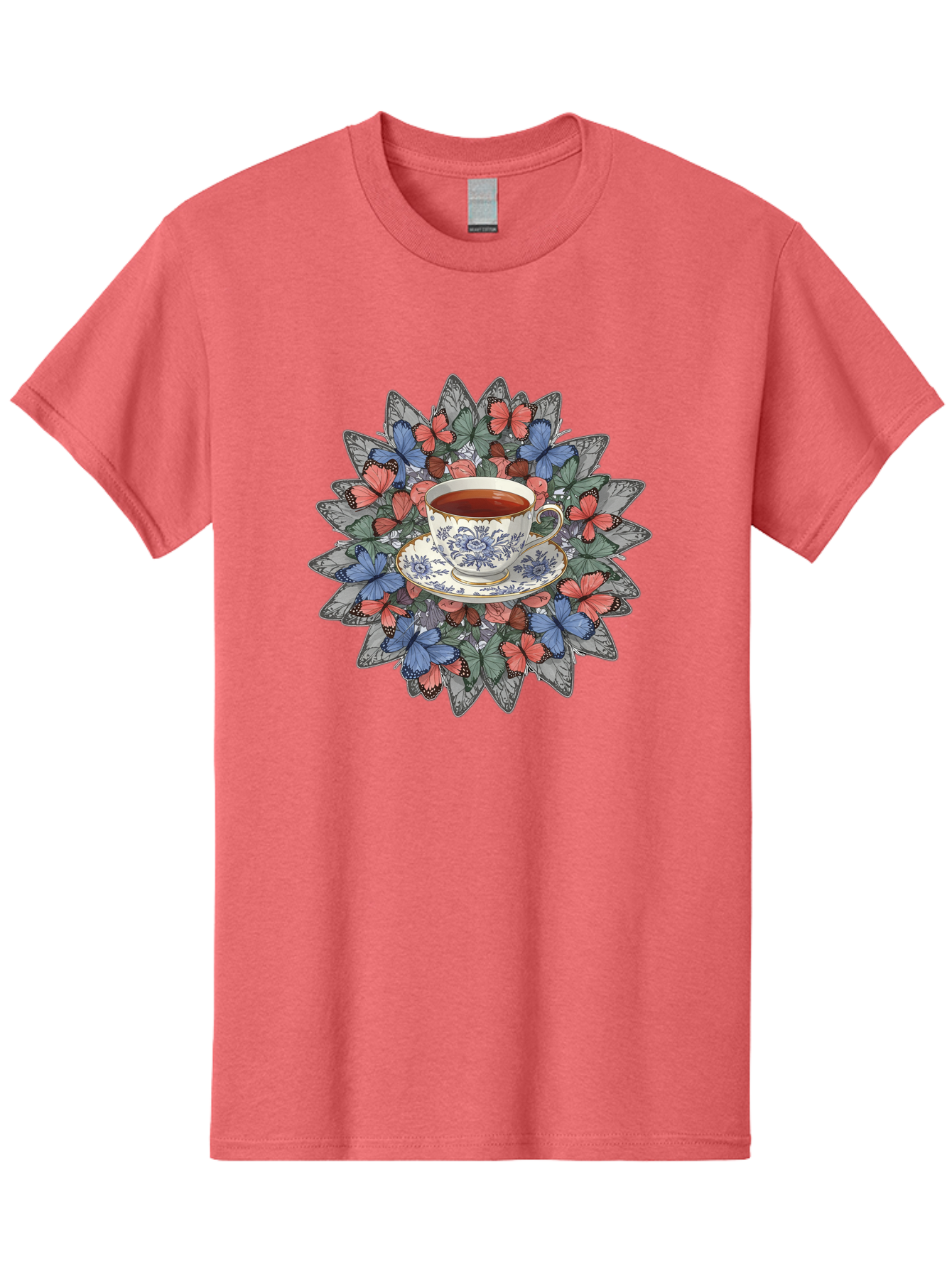 Tea-Cup-With-Butterflies Men'S Graphic Tee, 100% Cotton, Comfortable Casual Summer Wear, Machine Washable, Vintage Camera, Old Camera, Antique Camera, Black Camera, Classic Photography, Photography Equipment, Nostalgic Device, Film Camera, Baf568