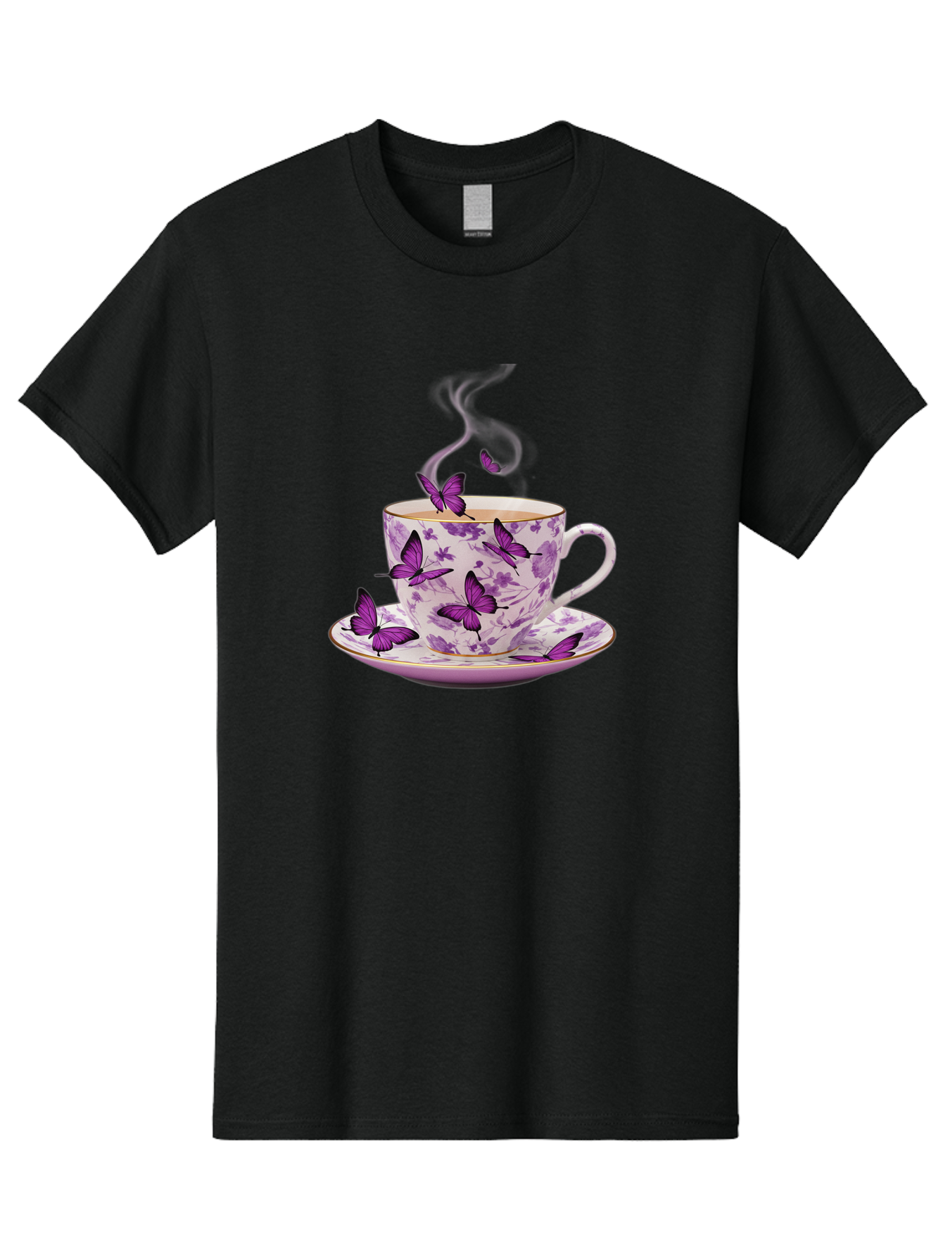 Tea-Cup-With-Purple-Butterflies Men'S Graphic Tee, 100% Cotton, Comfortable Casual Summer Wear, Machine Washable, Vintage Camera, Old Camera, Antique Camera, Black Camera, Classic Photography, Photography Equipment, Nostalgic Device, Baf569