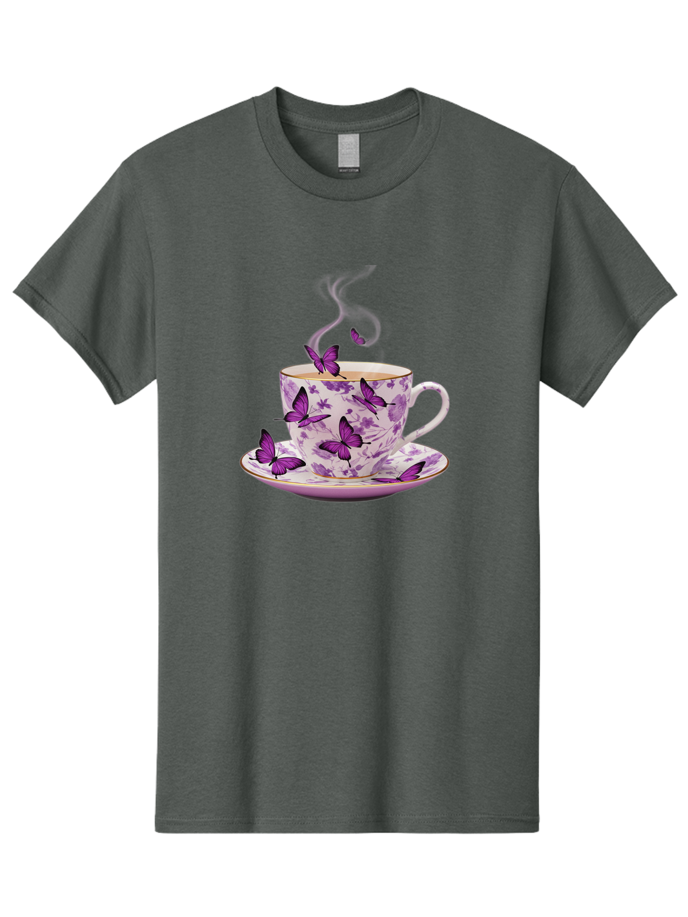 Tea-Cup-With-Purple-Butterflies Men'S Graphic Tee, 100% Cotton, Comfortable Casual Summer Wear, Machine Washable, Vintage Camera, Old Camera, Antique Camera, Black Camera, Classic Photography, Photography Equipment, Nostalgic Device, Baf569