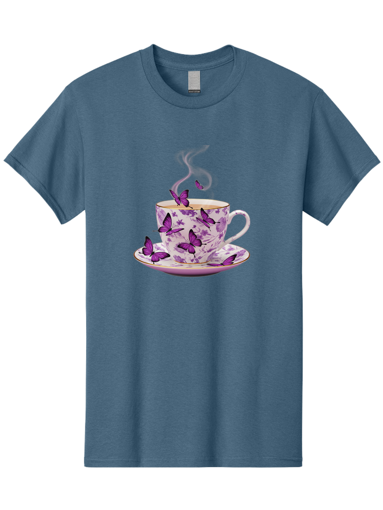 Tea-Cup-With-Purple-Butterflies Men'S Graphic Tee, 100% Cotton, Comfortable Casual Summer Wear, Machine Washable, Vintage Camera, Old Camera, Antique Camera, Black Camera, Classic Photography, Photography Equipment, Nostalgic Device, Baf569