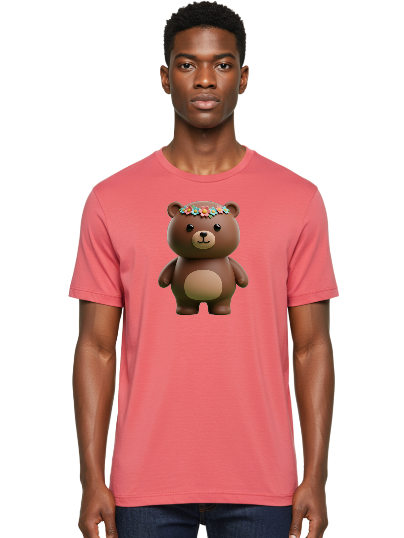 Teddy-Bear-With-Flowers Men'S Graphic Tee, 100% Cotton, Comfortable Casual Summer Wear, Machine Washable, Vintage Camera, Old Camera, Antique Camera, Black Camera, Classic Photography, Photography Equipment, Nostalgic Device, Film Camera, Baf574