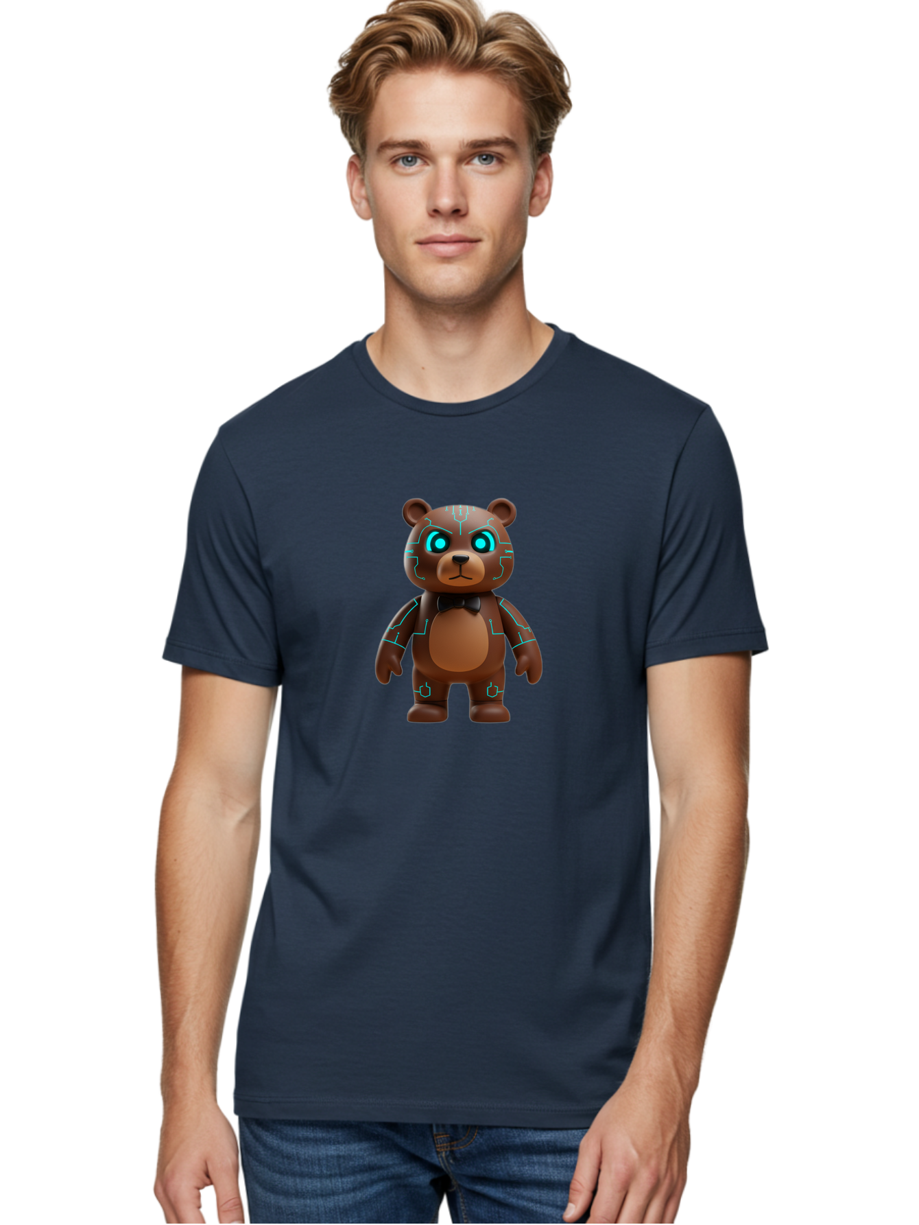 Teddy-Bear-With-Glowing-Eyes Men'S Graphic Tee, 100% Cotton, Comfortable Casual Summer Wear, Machine Washable, Vintage Camera, Old Camera, Antique Camera, Black Camera, Classic Photography, Photography Equipment, Nostalgic Device, Film Camera, Baf575