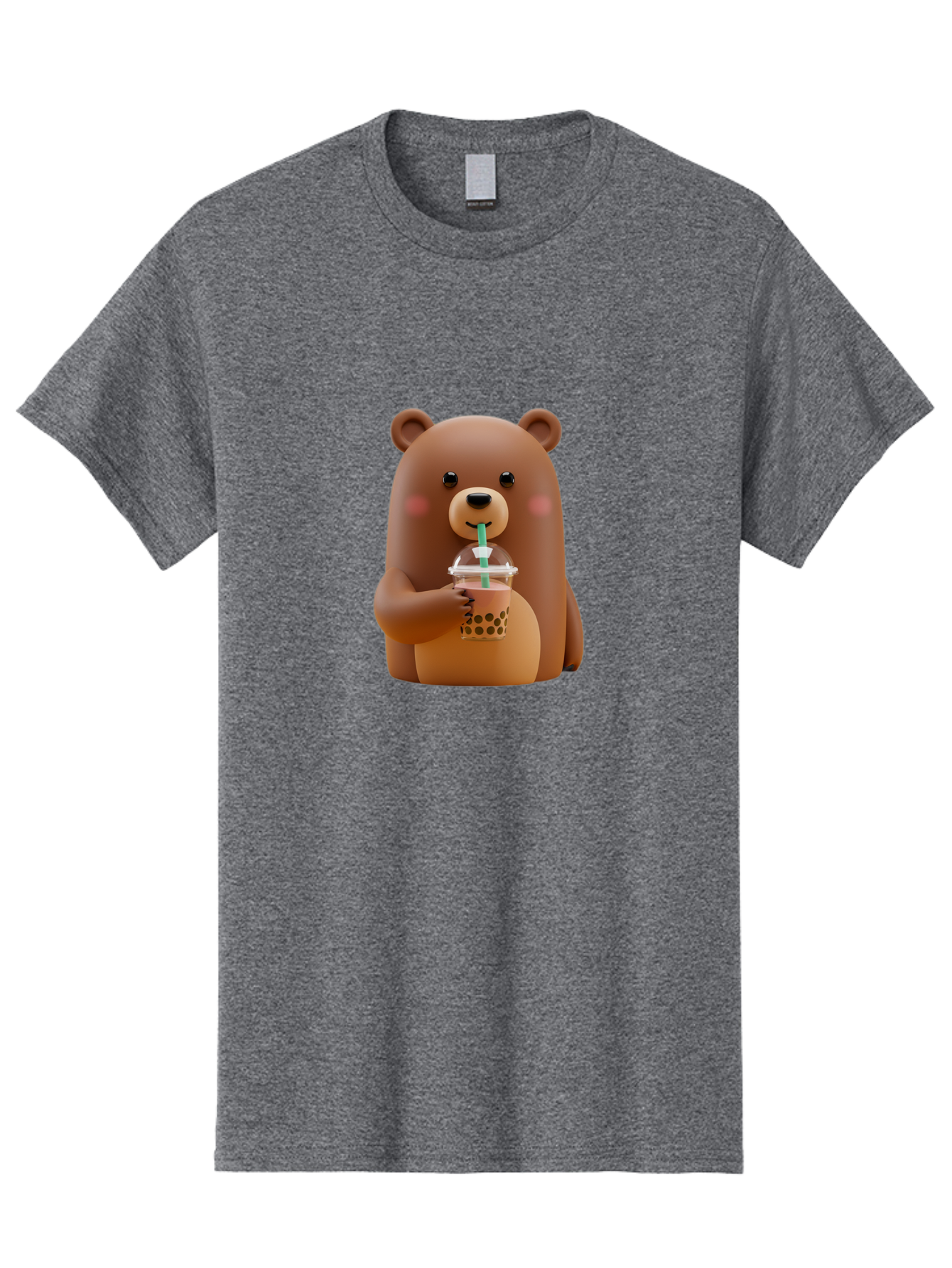 Teddy-Drinking-Boba-1 Men'S Graphic Tee, 100% Cotton, Comfortable Casual Summer Wear, Machine Washable, Vintage Camera, Old Camera, Antique Camera, Black Camera, Classic Photography, Photography Equipment, Nostalgic Device, Film Camera, Baf578