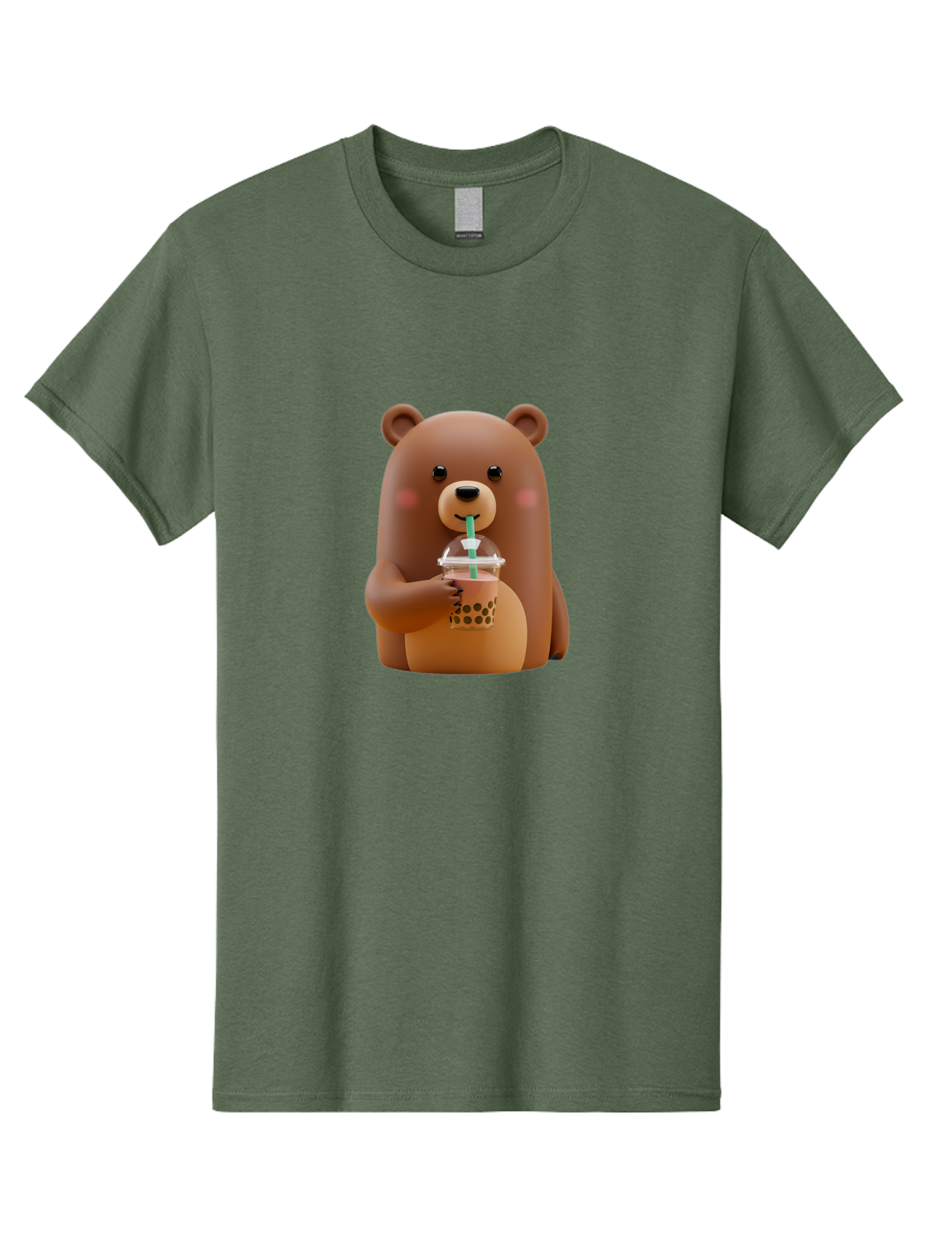 Teddy-Drinking-Boba-1 Men'S Graphic Tee, 100% Cotton, Comfortable Casual Summer Wear, Machine Washable, Vintage Camera, Old Camera, Antique Camera, Black Camera, Classic Photography, Photography Equipment, Nostalgic Device, Film Camera, Baf578