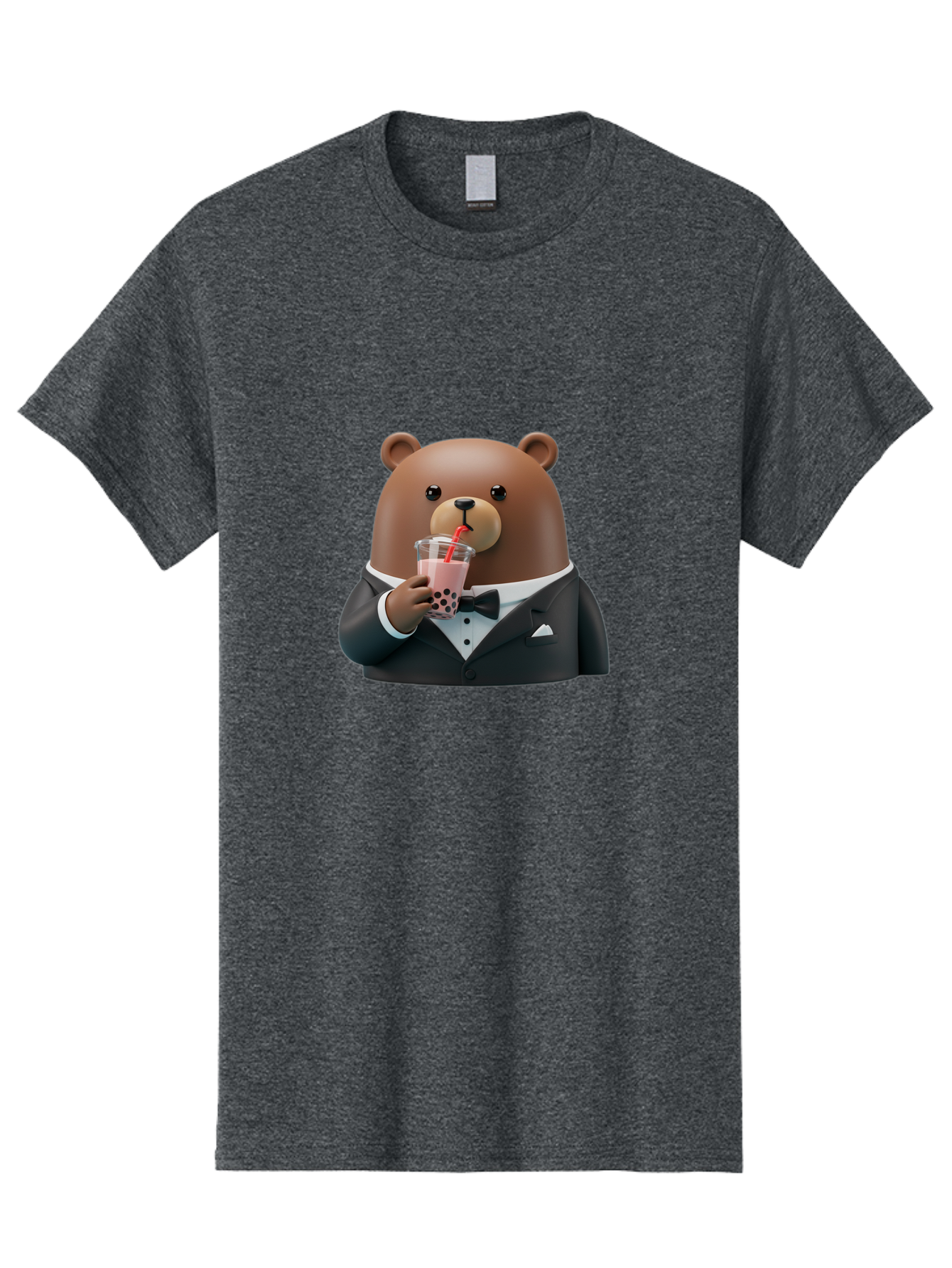 Teddy-Drinking-Boba-4 Men'S Graphic Tee, 100% Cotton, Comfortable Casual Summer Wear, Machine Washable, Vintage Camera, Old Camera, Antique Camera, Black Camera, Classic Photography, Photography Equipment, Nostalgic Device, Film Camera, Baf581