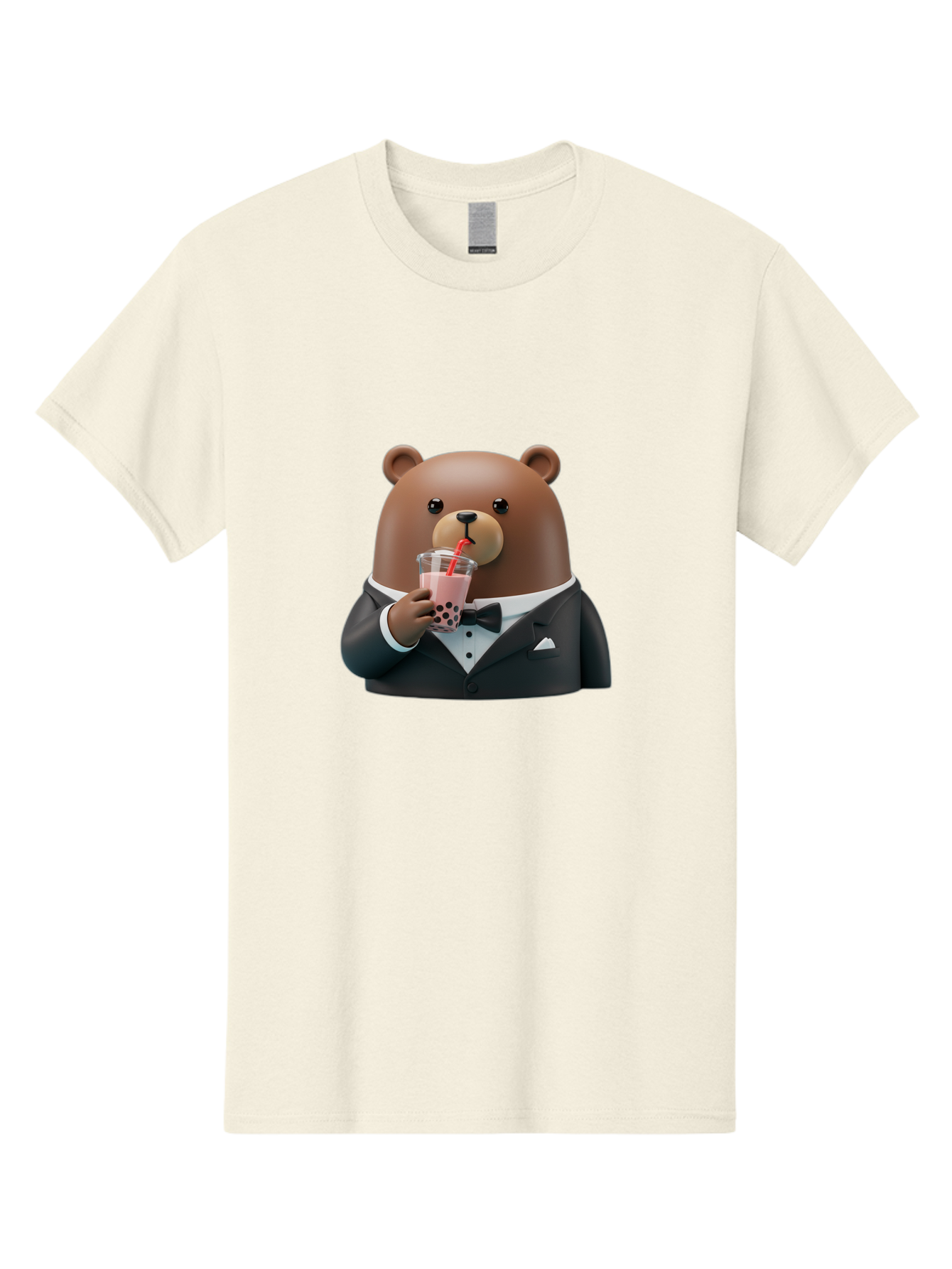 Teddy-Drinking-Boba-4 Men'S Graphic Tee, 100% Cotton, Comfortable Casual Summer Wear, Machine Washable, Vintage Camera, Old Camera, Antique Camera, Black Camera, Classic Photography, Photography Equipment, Nostalgic Device, Film Camera, Baf581