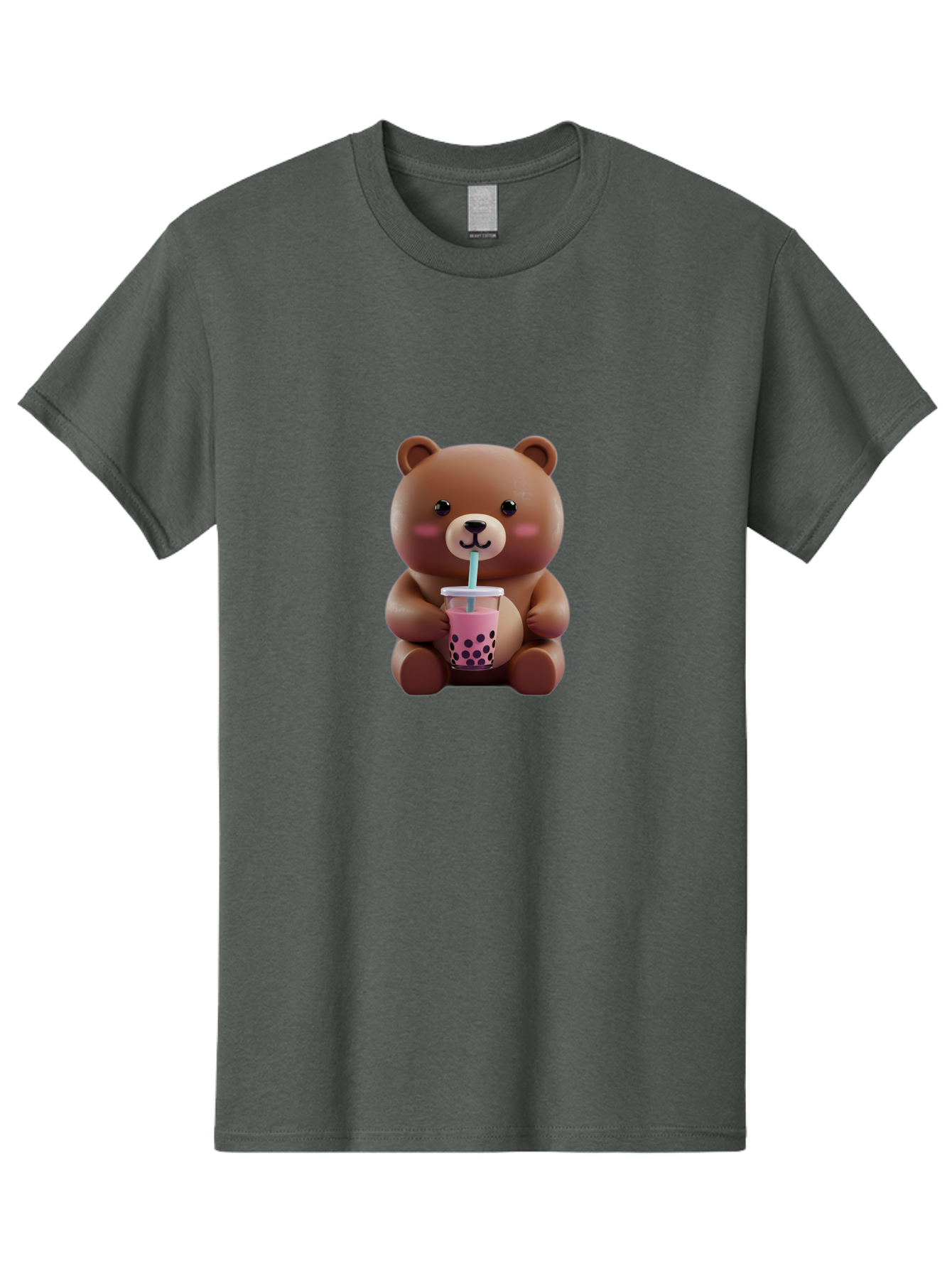 Teddy-Drinking-Boba Men'S Graphic Tee, 100% Cotton, Comfortable Casual Summer Wear, Machine Washable, Vintage Camera, Old Camera, Antique Camera, Black Camera, Classic Photography, Photography Equipment, Nostalgic Device, Film Camera, Baf583