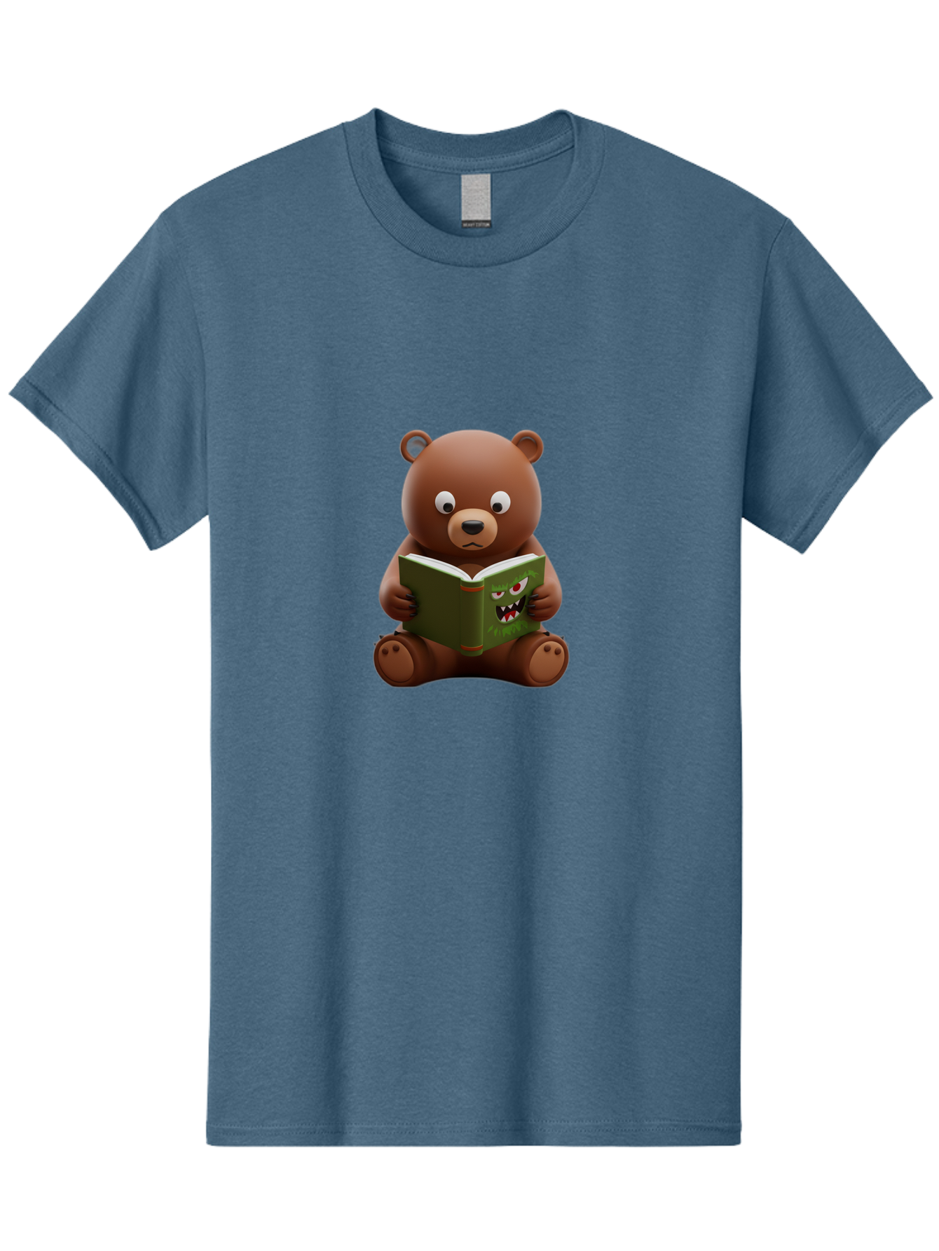 Teddy-Reading-Monster-Book Men'S Graphic Tee, 100% Cotton, Comfortable Casual Summer Wear, Machine Washable, Vintage Camera, Old Camera, Antique Camera, Black Camera, Classic Photography, Photography Equipment, Nostalgic Device, Film Camera, Baf587